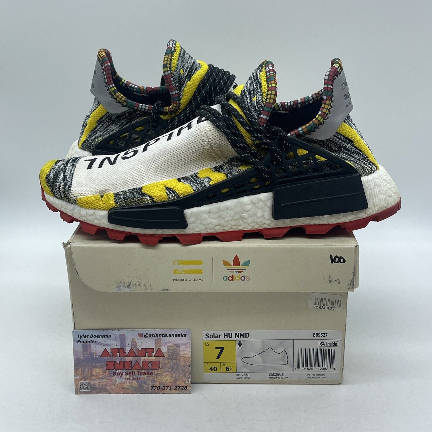 Size 7 - adidas Pharrell x NMD Human Race Trail Solar Pack Suede (BB9527)