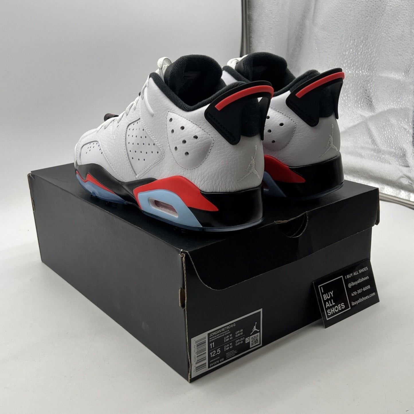 Size 11 - Air Jordan 6 Retro Golf Low White Infrared (DV1276-106)