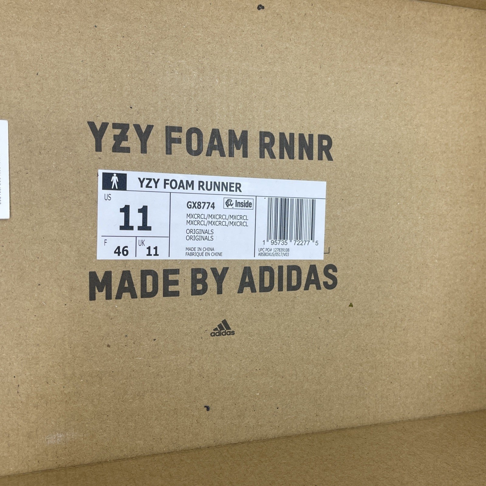 Size 11 - adidas Yeezy Foam RNNR MX Cream Clay Rubber (GX8774)