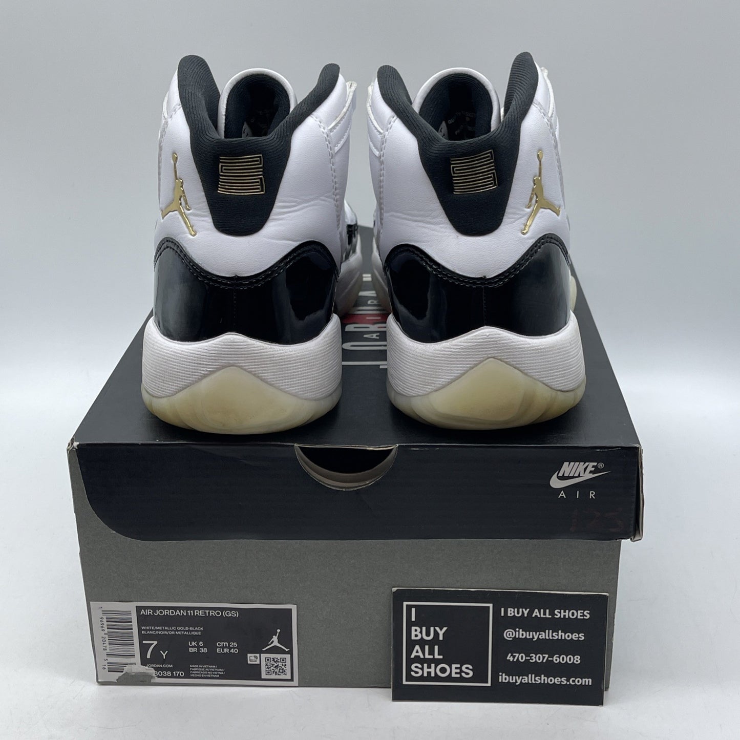Size 7Y - Jordan 11 Retro Mid Gratitude / Defining Moments Black (378038-170)