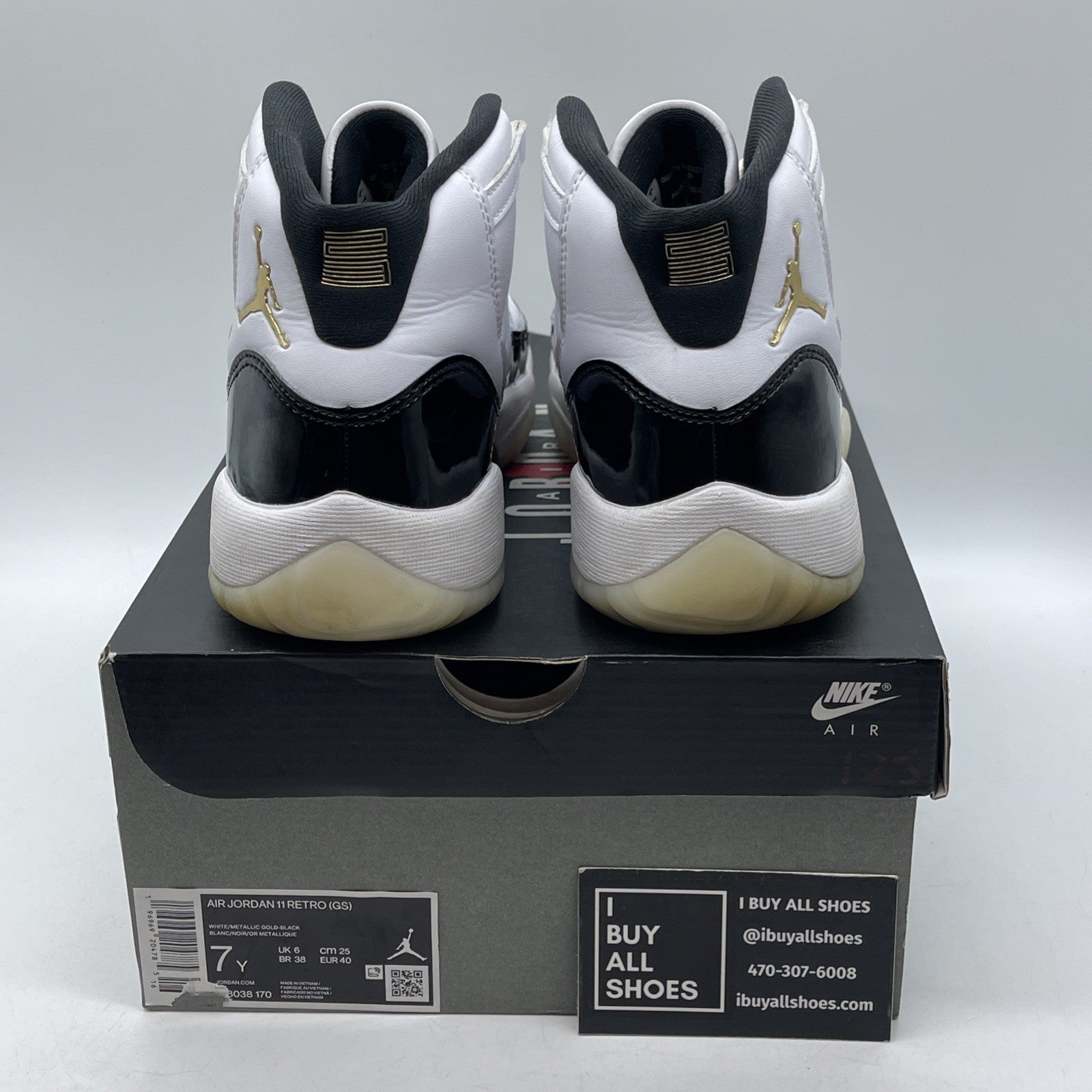 Size 7Y - Jordan 11 Retro Mid Gratitude / Defining Moments Black (378038-170)