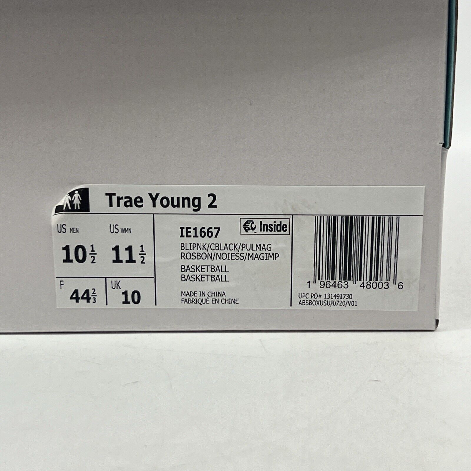 Size 10.5 - adidas Trae Young 2 Pink Trap House Black White (IE1667)