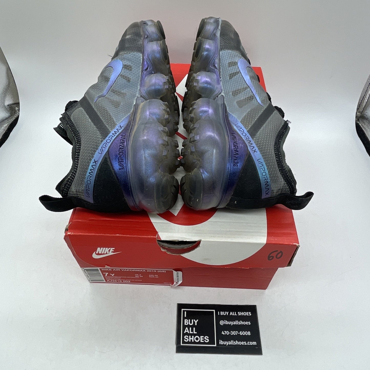 Size 7Y (GS) - Nike Air VaporMax 2019 Low Throwback Future (AJ2616-003)