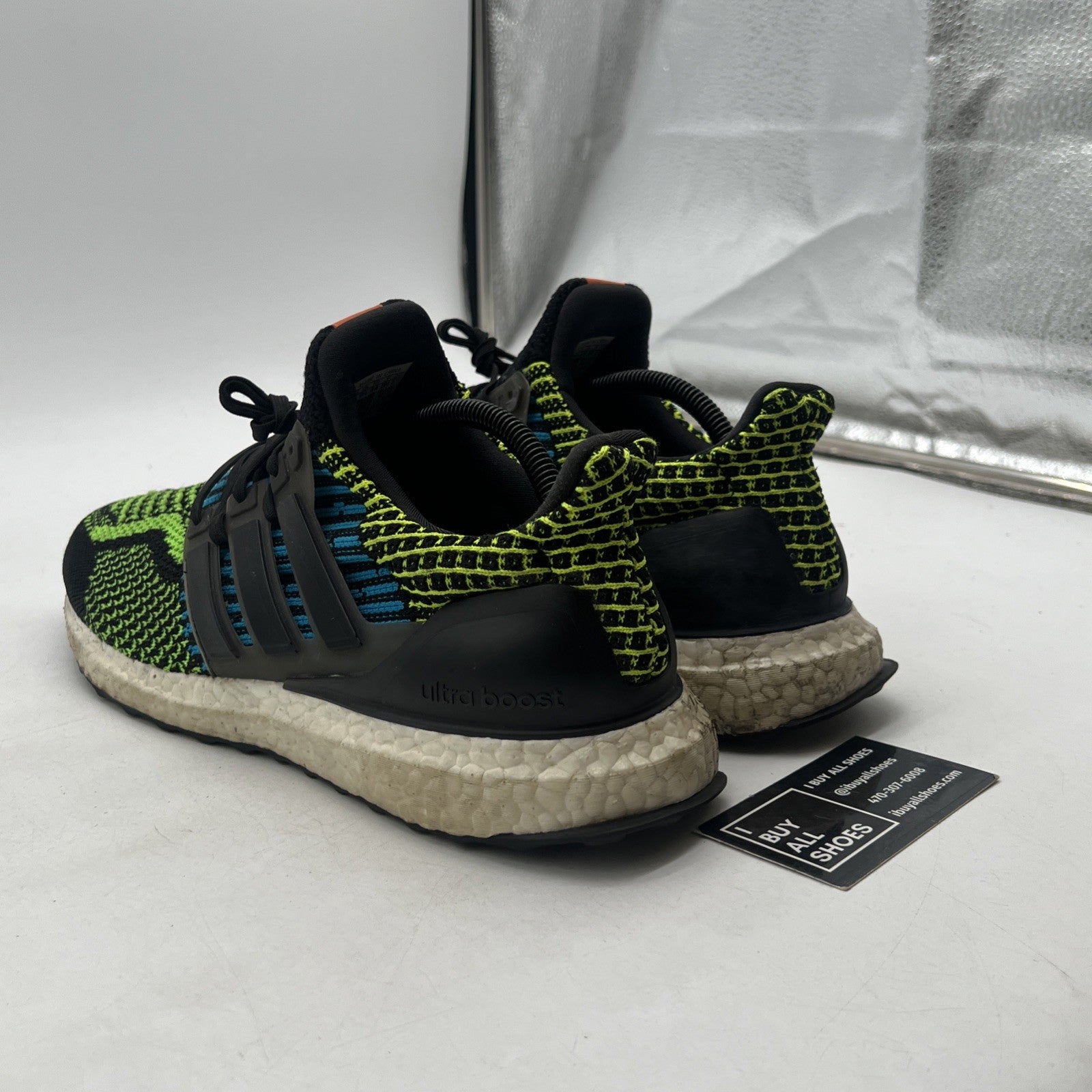 Size 10 - adidas UltraBoost 5.0 DNA Black Team Solar Green (GX4103)