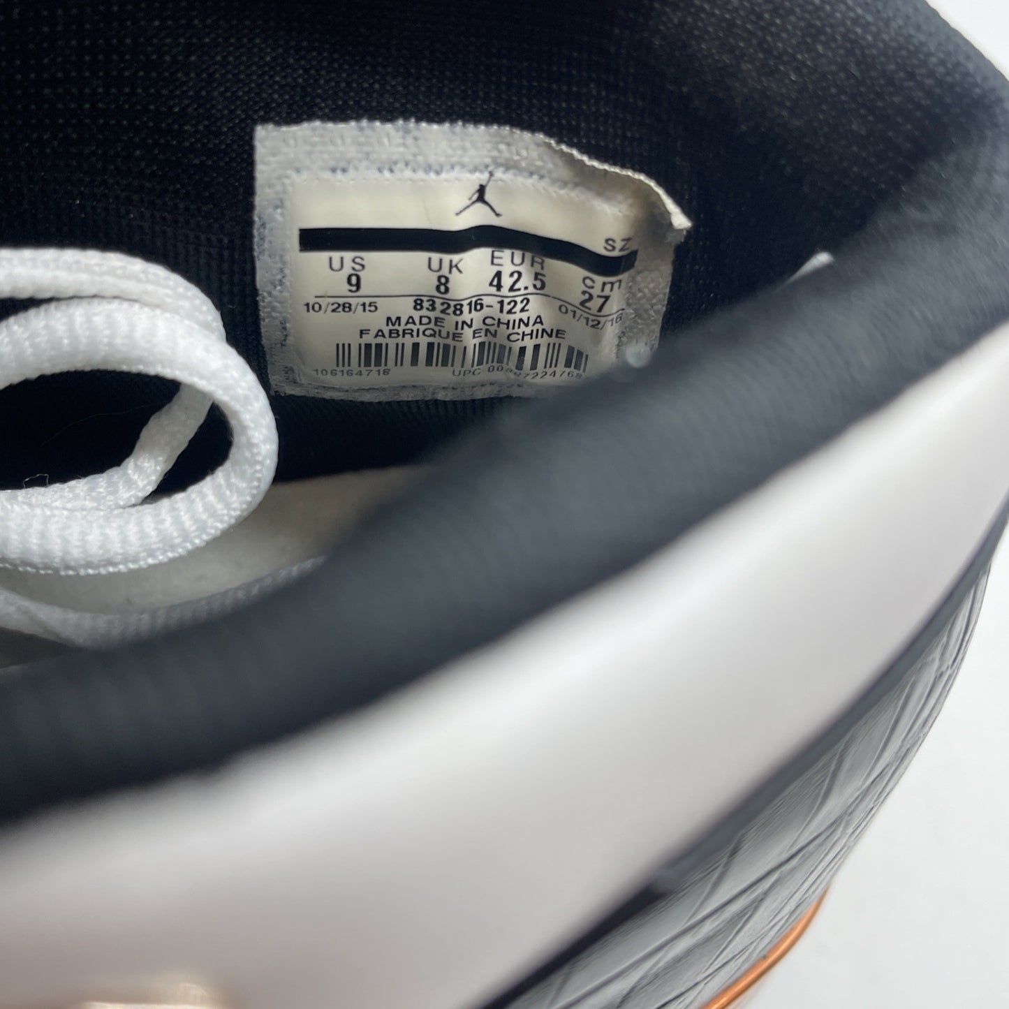 Size 9 - Air Jordan 17+ Retro 2016 Copper Black White Leather (832816-122)
