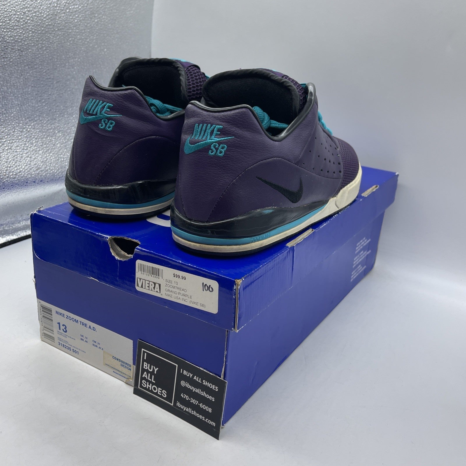 Size 13 - Nike Zoom Tre A.D. Grand Purple (318235-501)