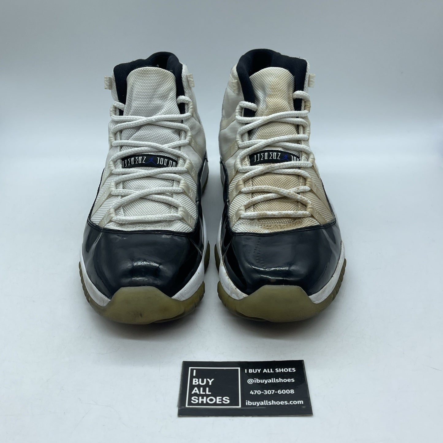 Size 12 - Jordan 11 Retro Concord Black White Leather Suede (378037-107)