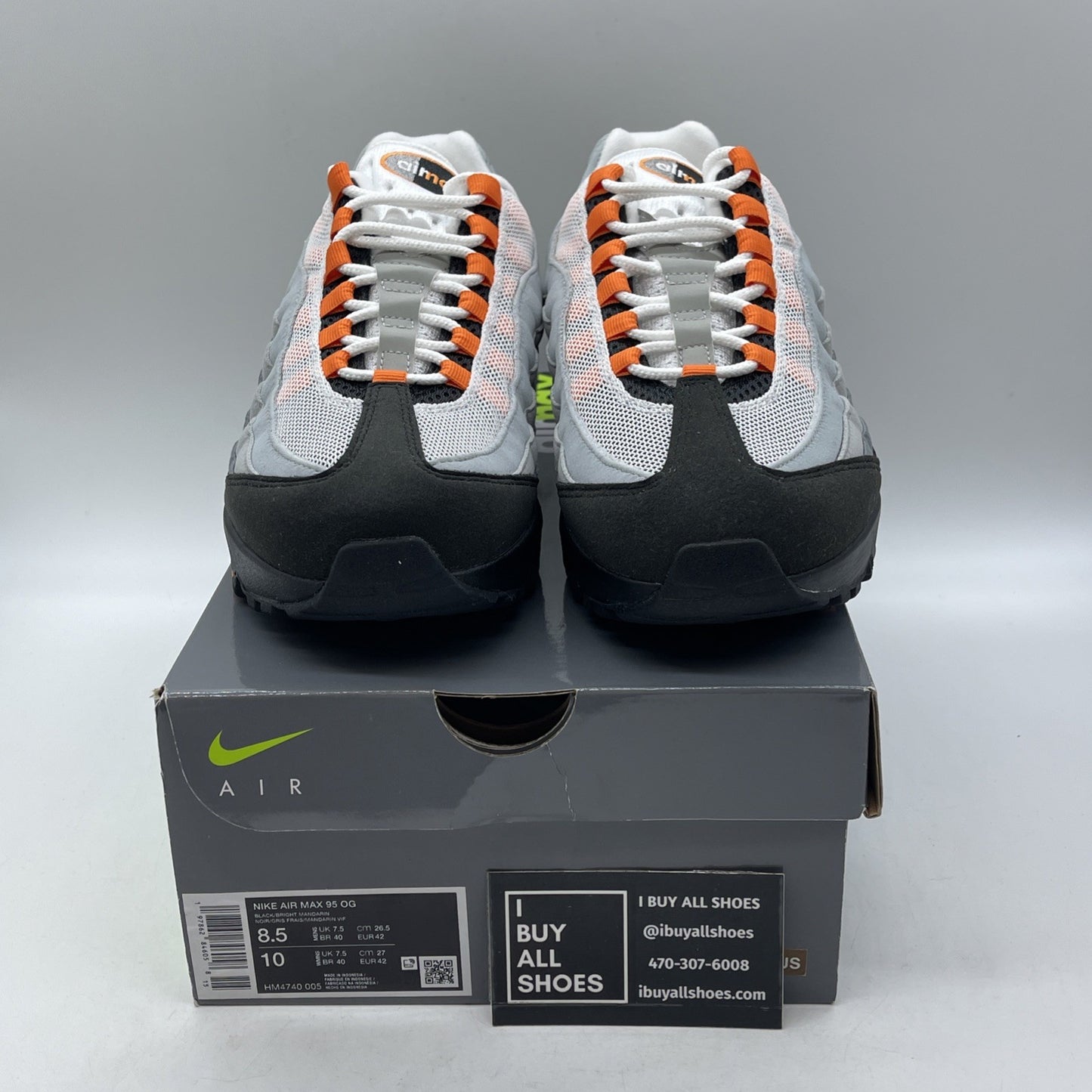 Size 8.5 - Nike Air Max 95 OG Big Bubble Bright Mandarin Orange 2.0 HM4740-101