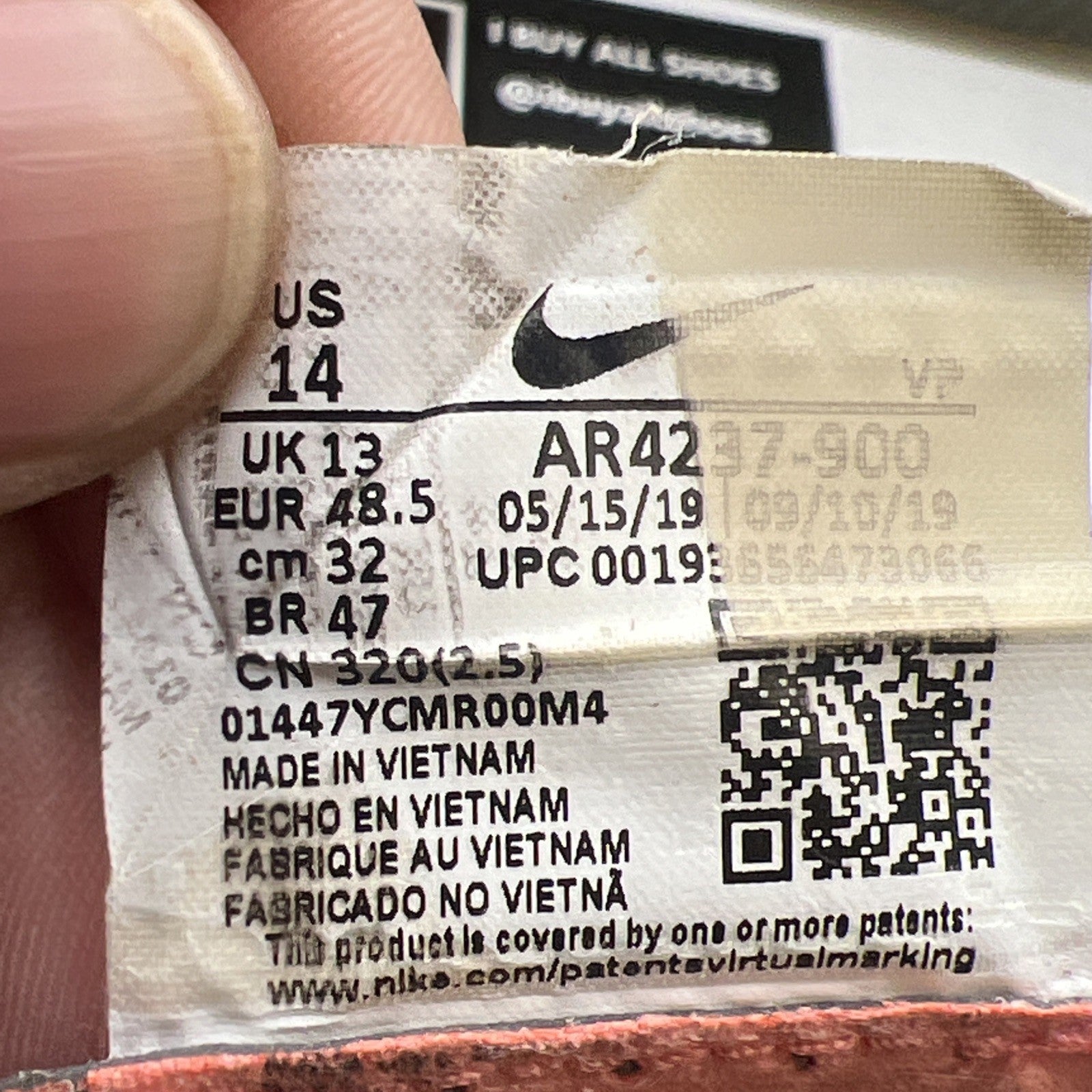 Size 14 - Nike Air Fear Of God 1 Oatmeal (AR4237-900)