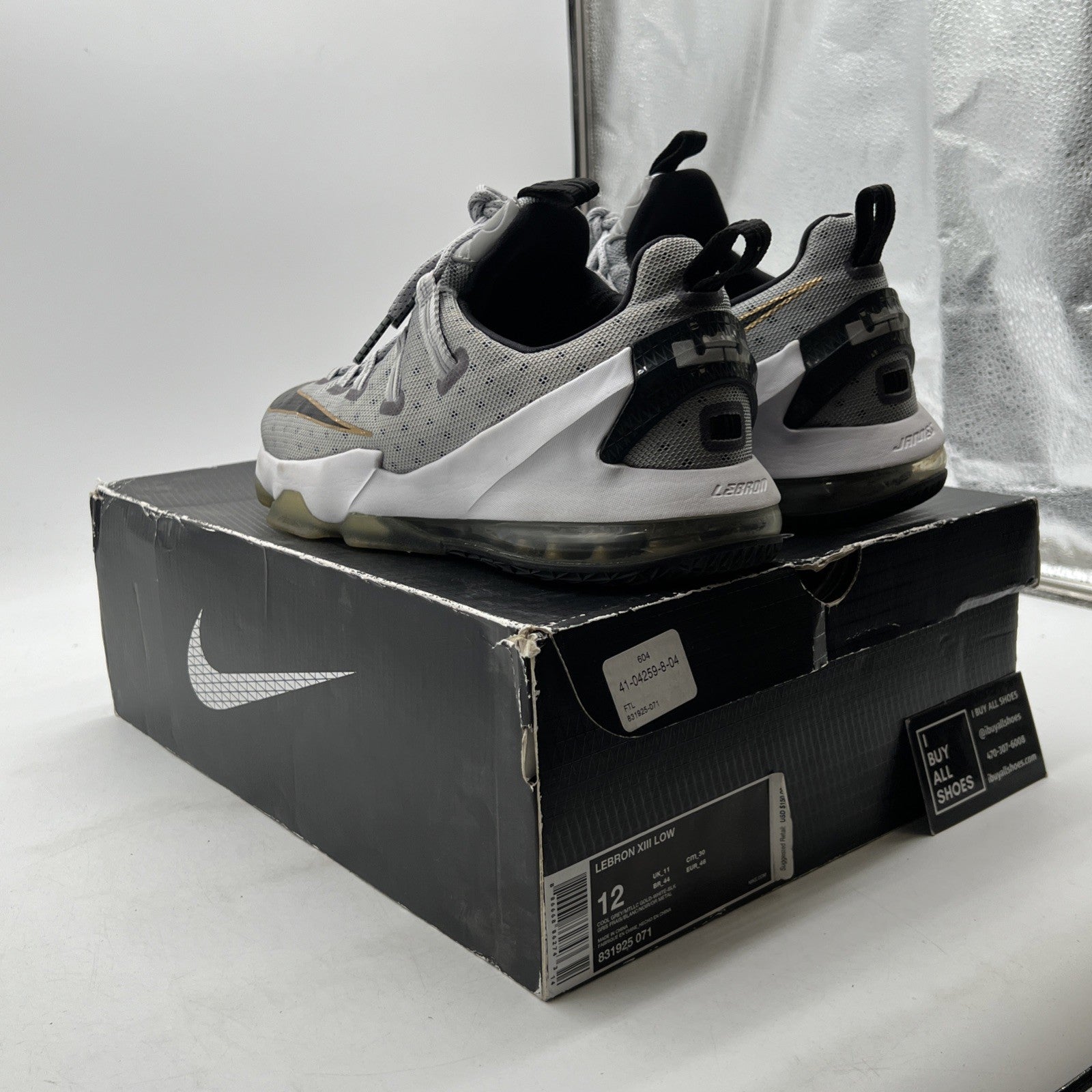 Size 12 - Nike LeBron 13 Low Cool Grey (831925-071)