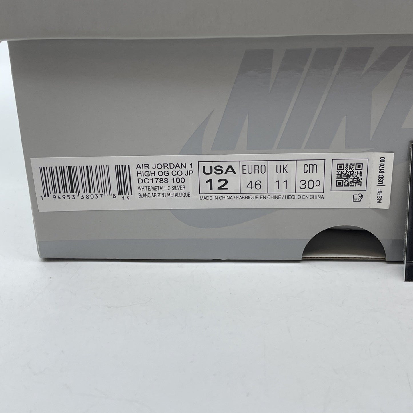 Size 12 - Jordan 1 Retro High CO.JP Midnight Navy White Suede (DC1788-100)