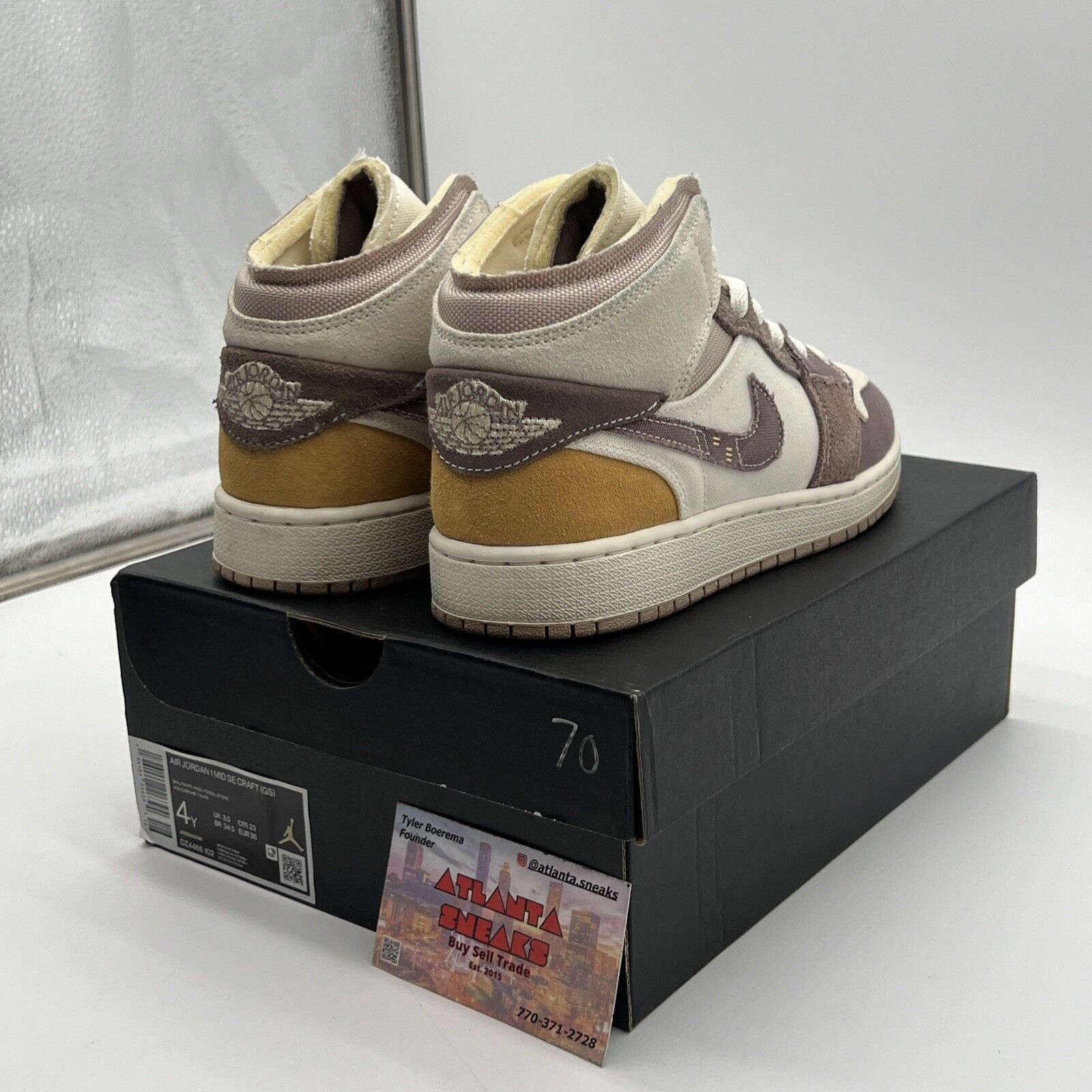 [DZ4466-102] Grade School Air Jordan RETRO 1 MID SE CRAFT 'TAUPE HAZE' (GS) SZ 4