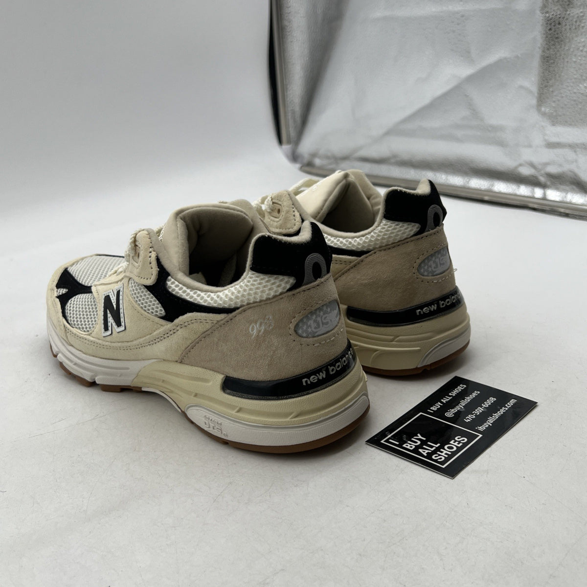 Size 10 - Teddy Santis x New Balance 993 Made in USA Sea Salt Black (U993WS)