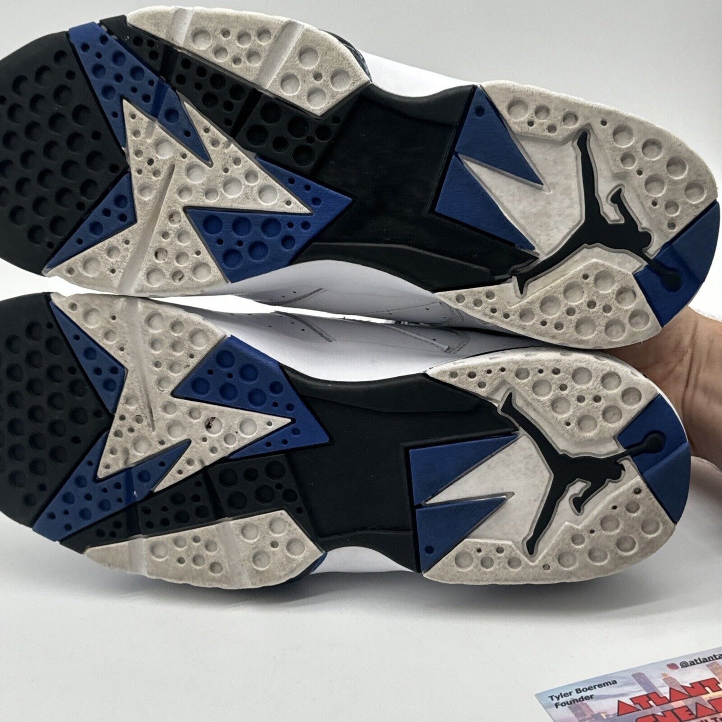 Size 10 - Jordan 7 Retro Orlando 2009 White Blue Rare Leather OG Tumbled Premium