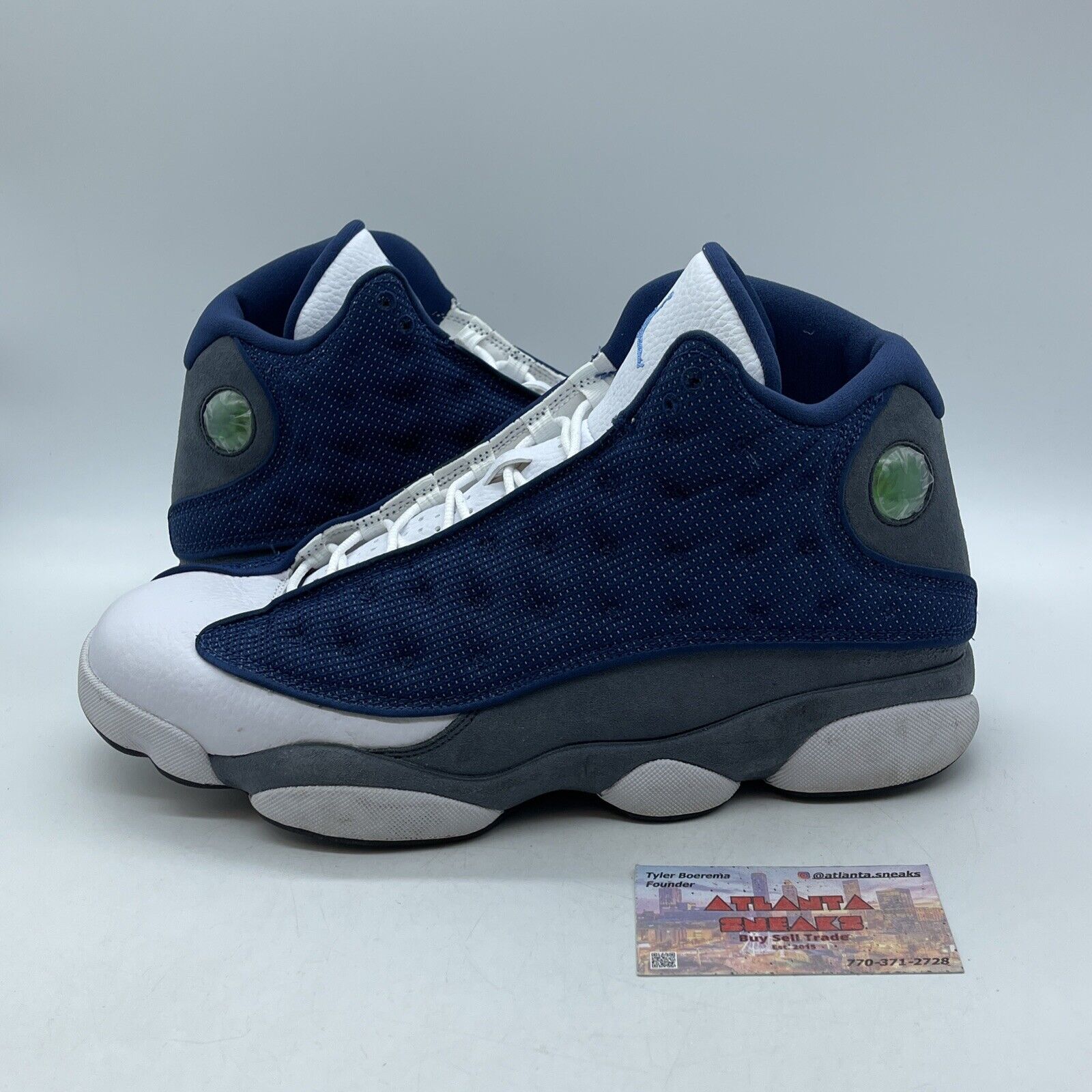 Size 11.5 - Jordan 13 Retro Mid Flint Grey Blue Suede White (414571-404)