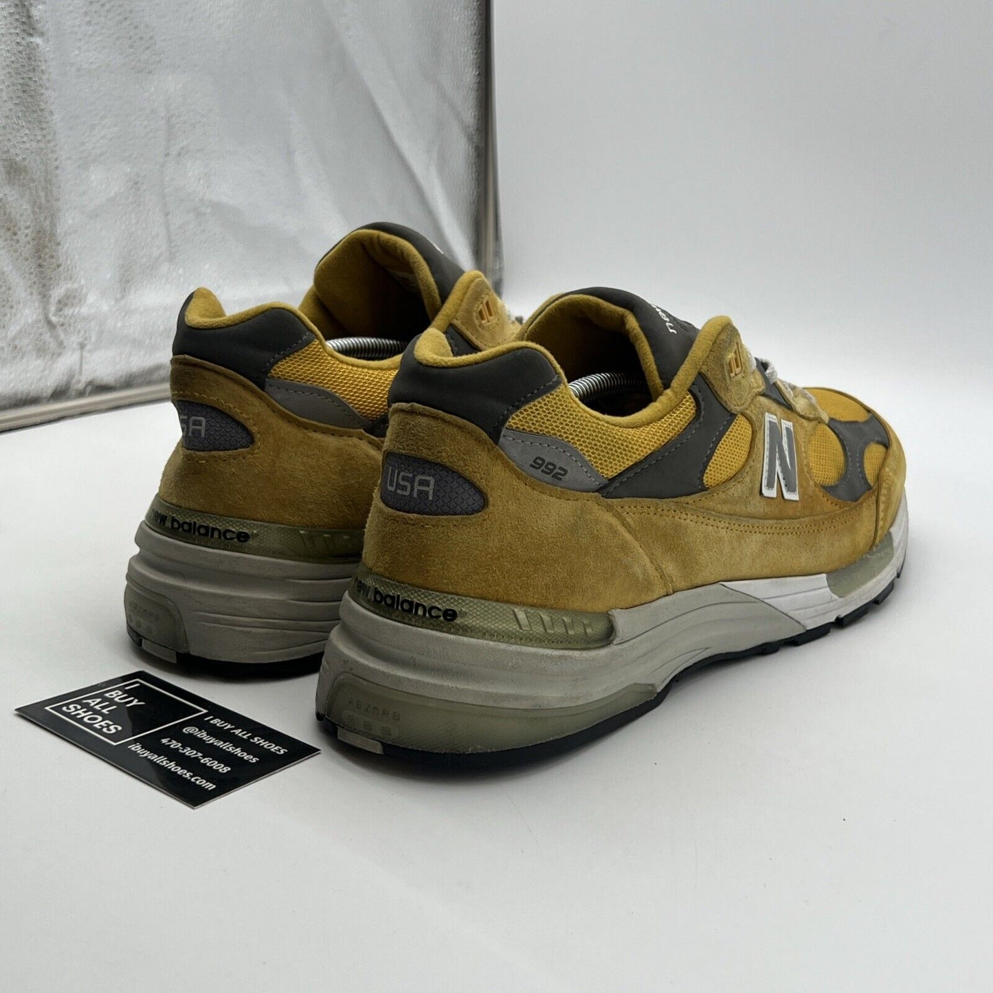 Size 13 - New Balance 992 Made in USA Gold Cream (M992BB)