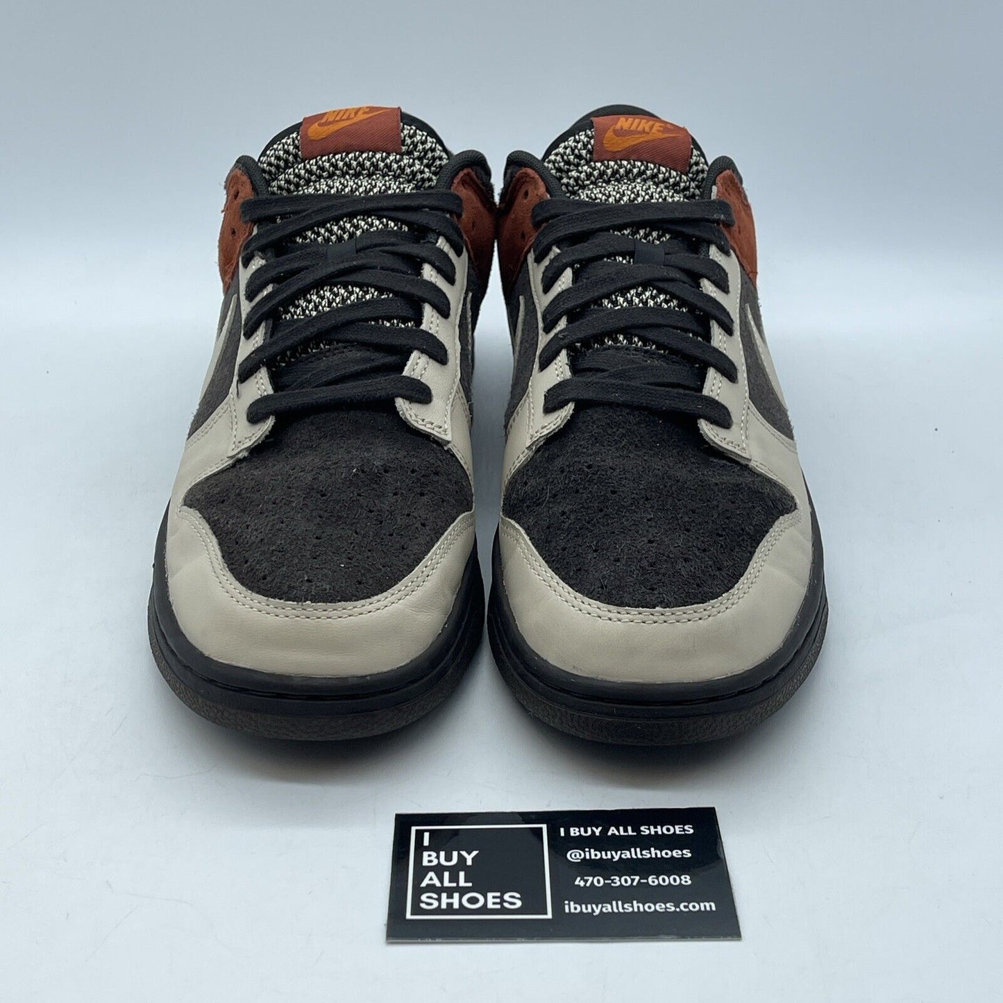 Size 12 - Nike Dunk Low Red Panda Black Brown Suede Leather (FV0395-200)