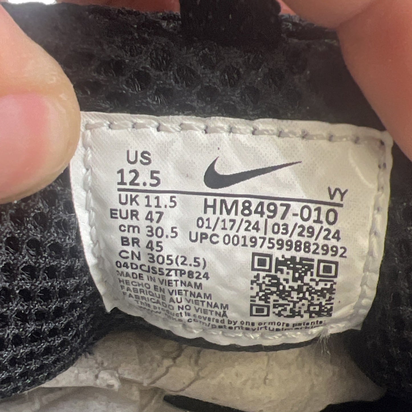 Size 12.5 - Nike Air Zoom Spiridon Cage 2 Black Anthracite (HM8497-010)