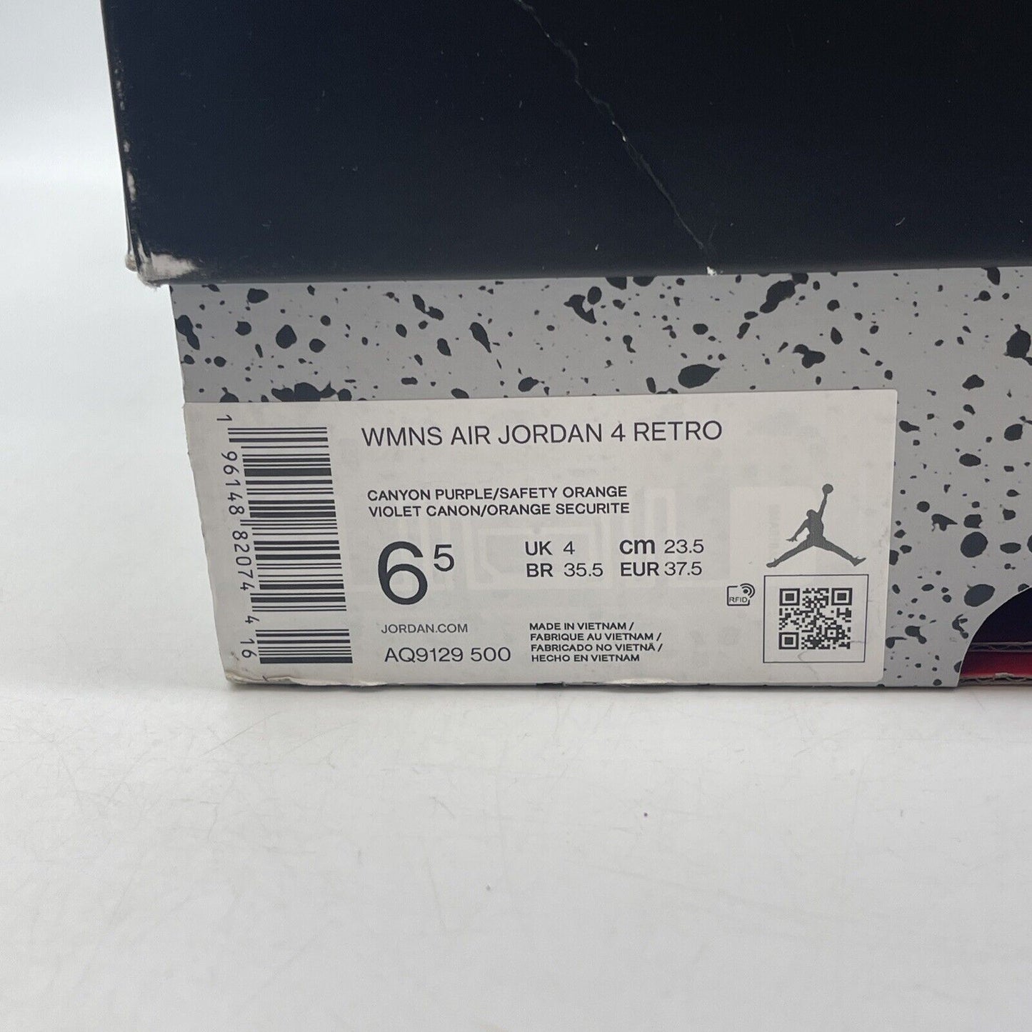 Size 6.5W - Jordan 4 Retro Mid Canyon Purple Black Olive Orange (AQ9129-500)