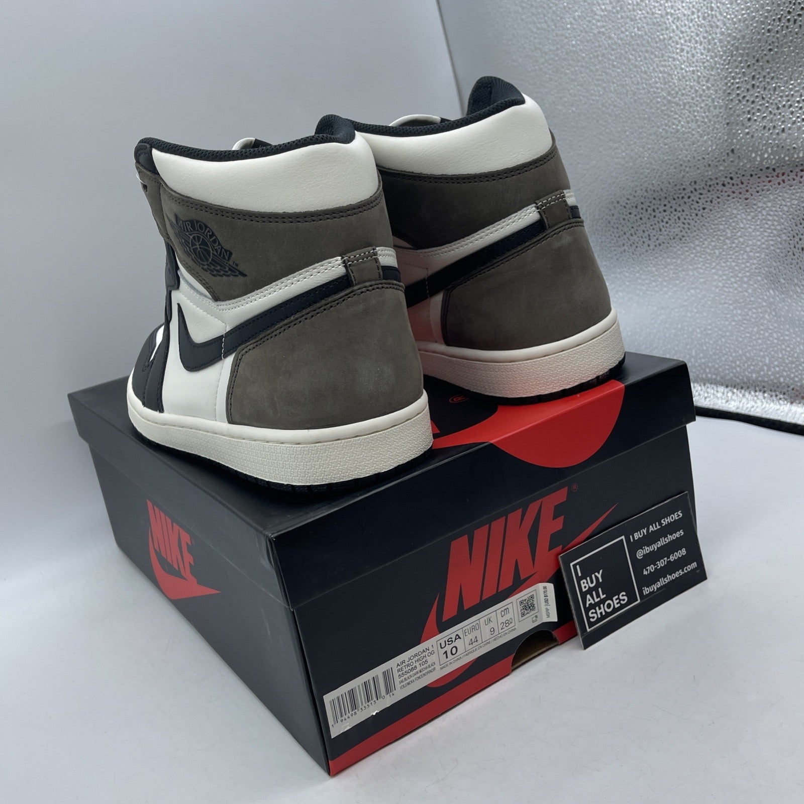 Size 10 - Air Jordan 1 Retro OG High Dark Mocha (555088-105)