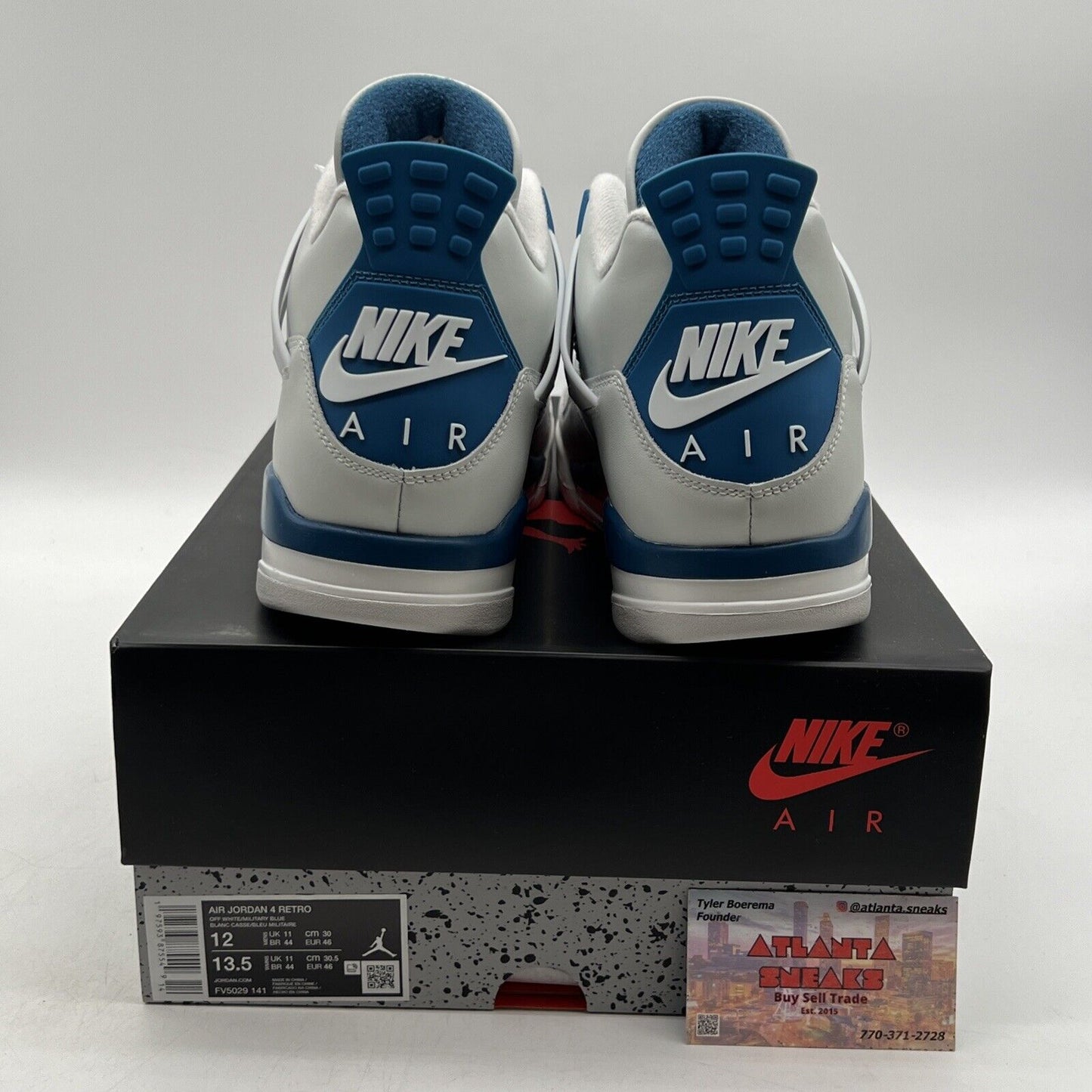 Size 12 - Air Jordan 4 Retro 2024 Military Blue Leather (FV5029-141)