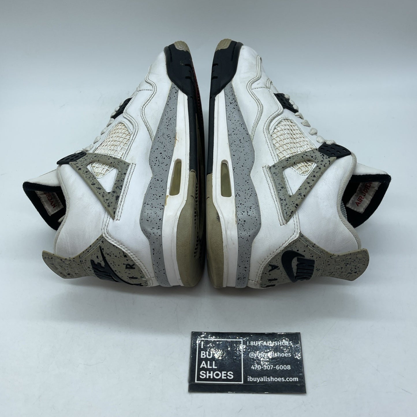 Size 8 - Jordan 4 Retro OG Mid White Cement Grey Leather (840606-192)