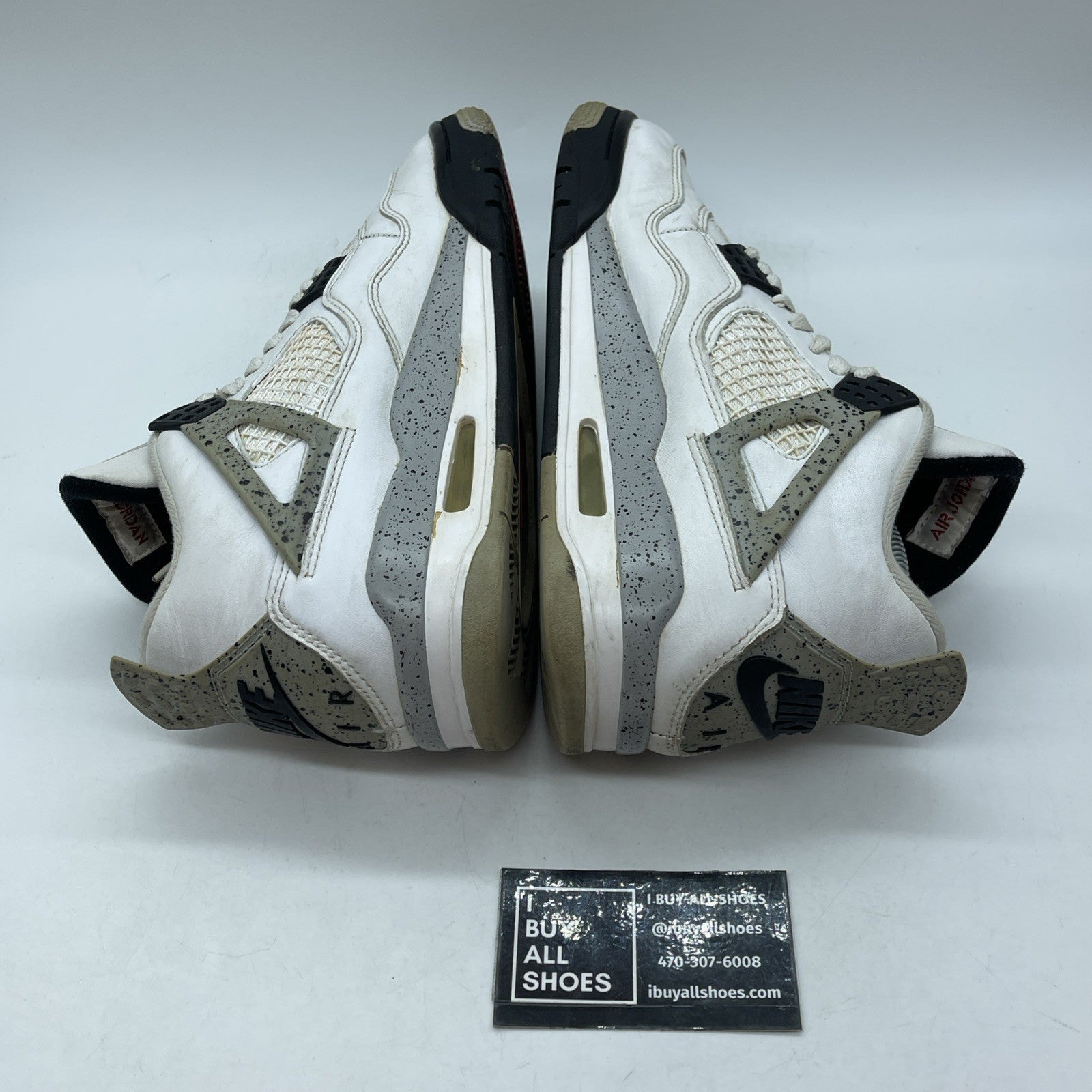 Size 8 - Jordan 4 Retro OG Mid White Cement Grey Leather (840606-192)