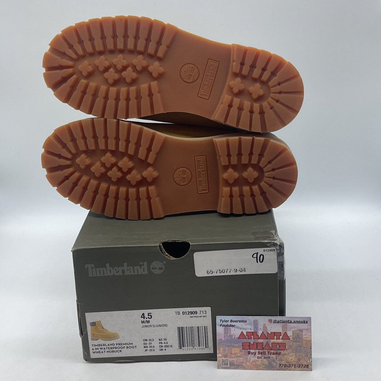 Size 4.5 Youth Timberland 6" Premium Wheat Brown Suede Leather (TB012909-713)