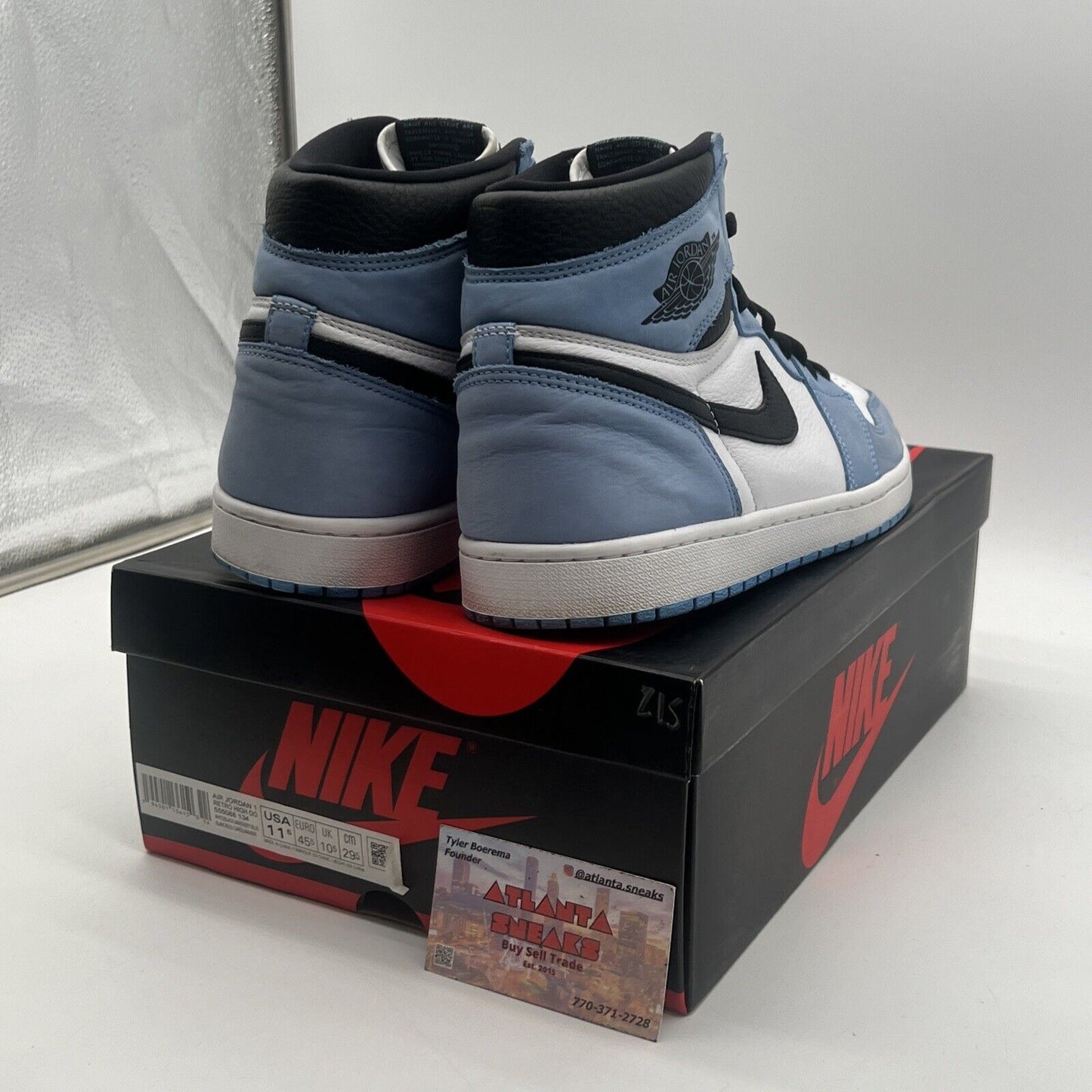 Size 11.5 - Jordan 1 Retro OG High University Blue Leather Suede (555088-134)