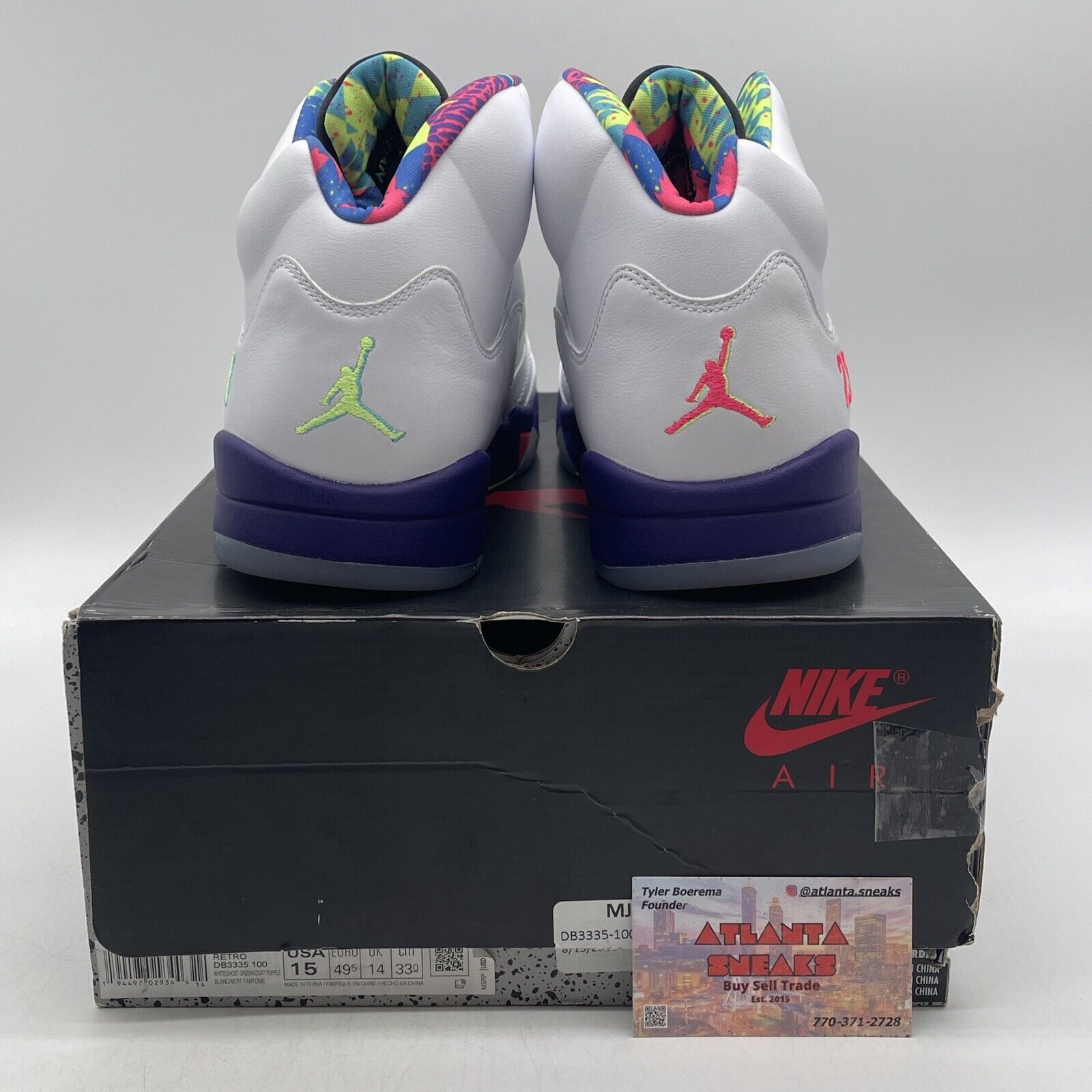 Size 15 - Jordan 5 Retro Alternate Bel-Air 2020 White Purple (DB3335-100)