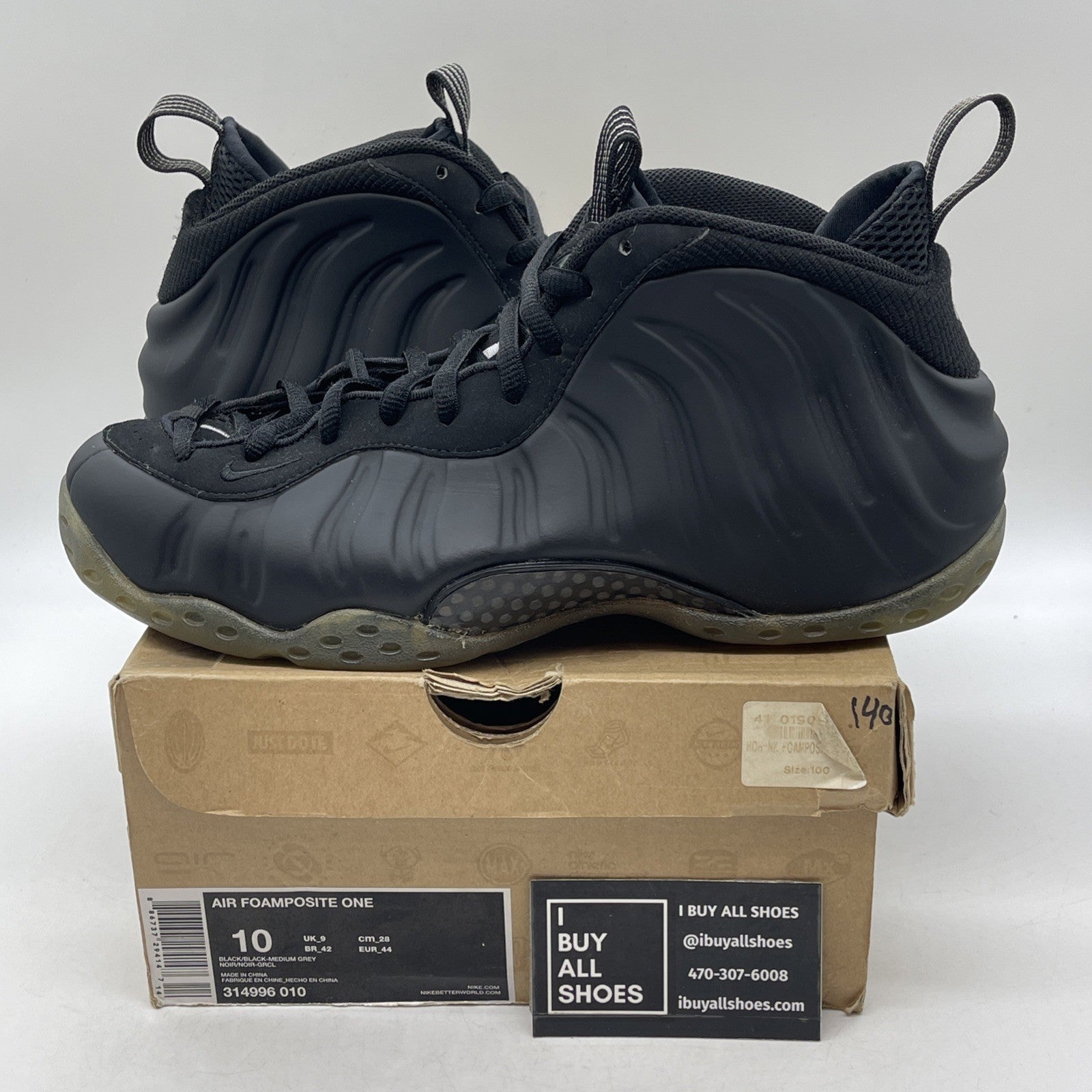 Size 10 - Nike Air Foamposite One Stealth (314996-010)