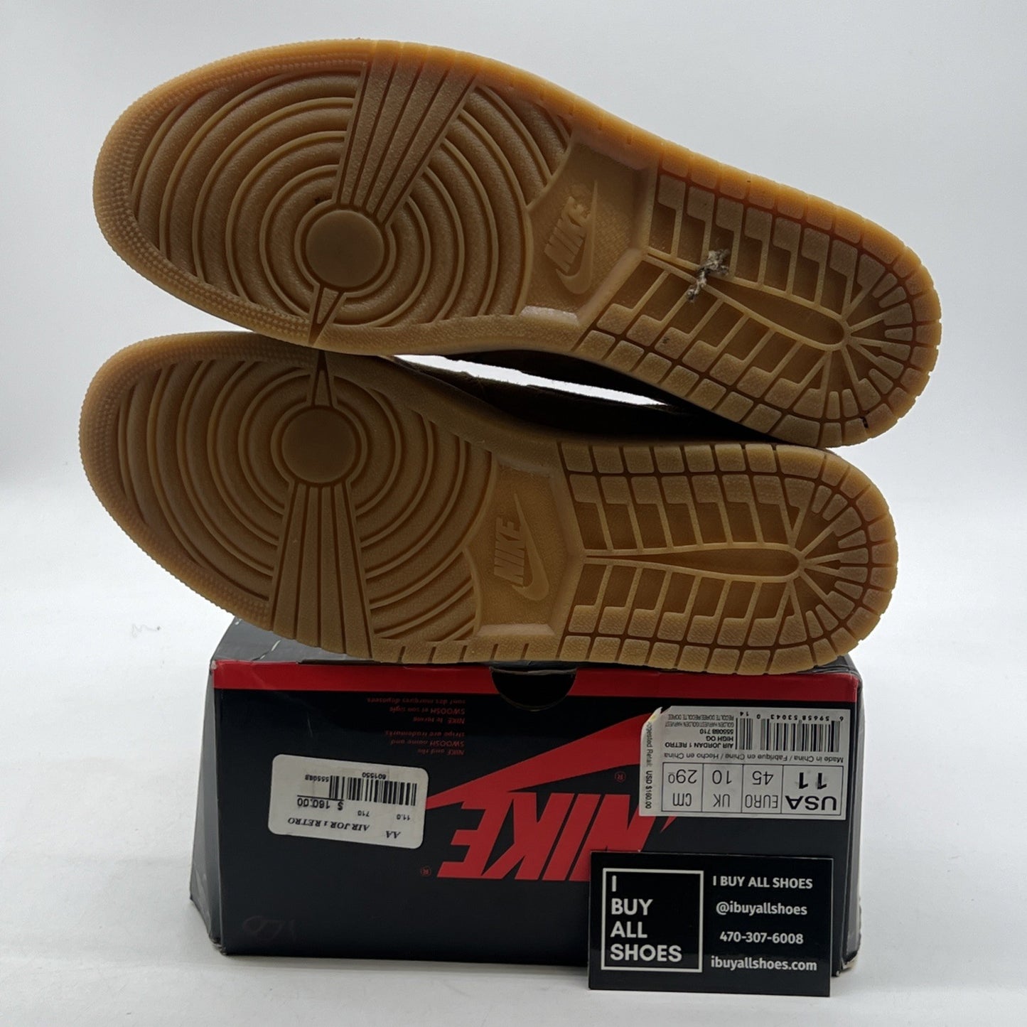 Size 11 - Air Jordan 1 Retro OG High Wheat (555088-710)
