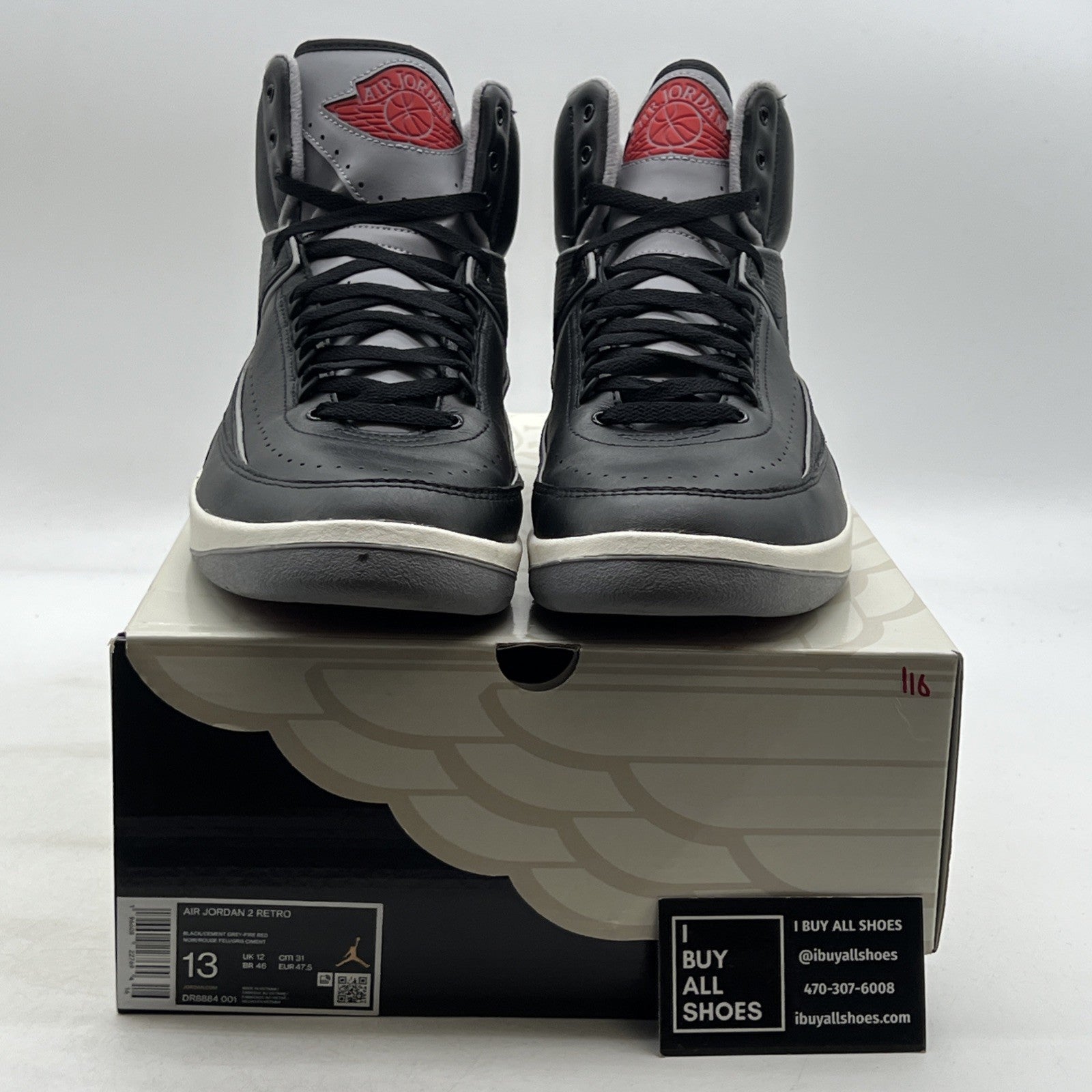 Size 13 - Air Jordan 2 Retro Black Cement (DR8884-001)