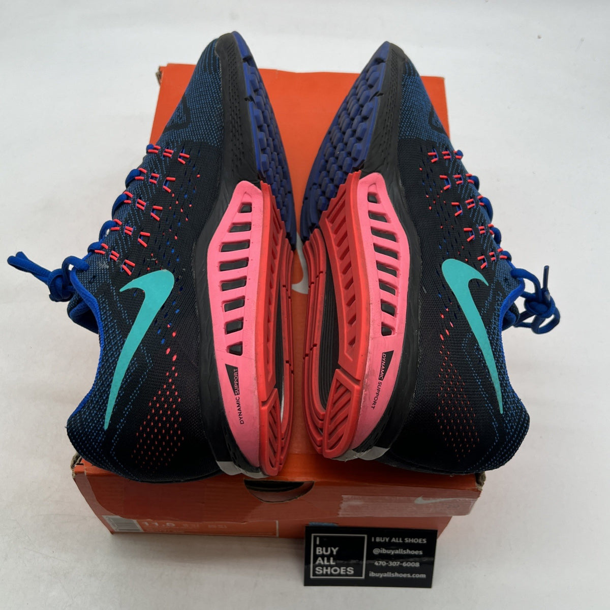 Size 11.5 - Nike Air Zoom Structure 18 Blue Pink (683731-400)