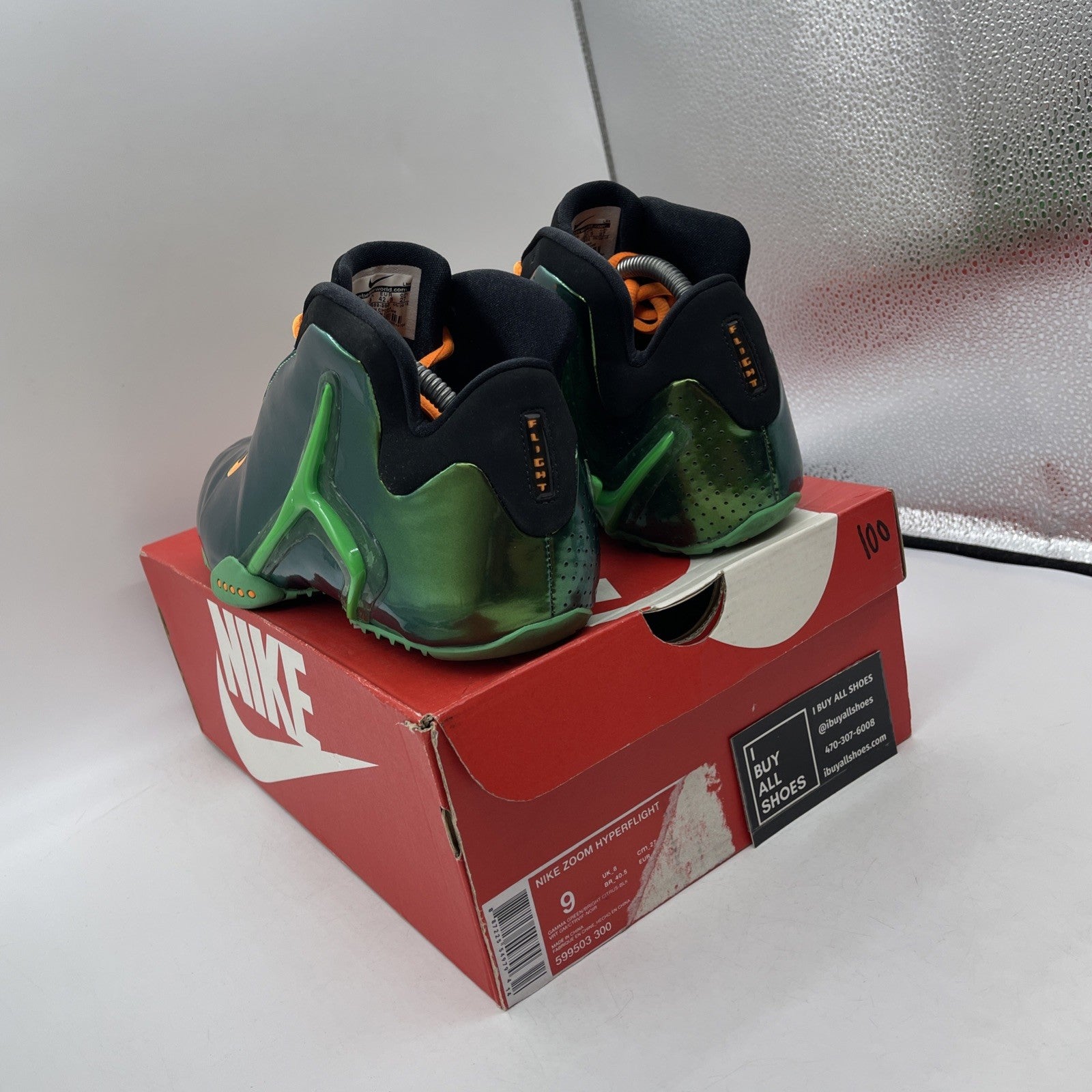 Size 9 - Nike Zoom Hyperflight Premium Green Black Suede Leather (599503-300)