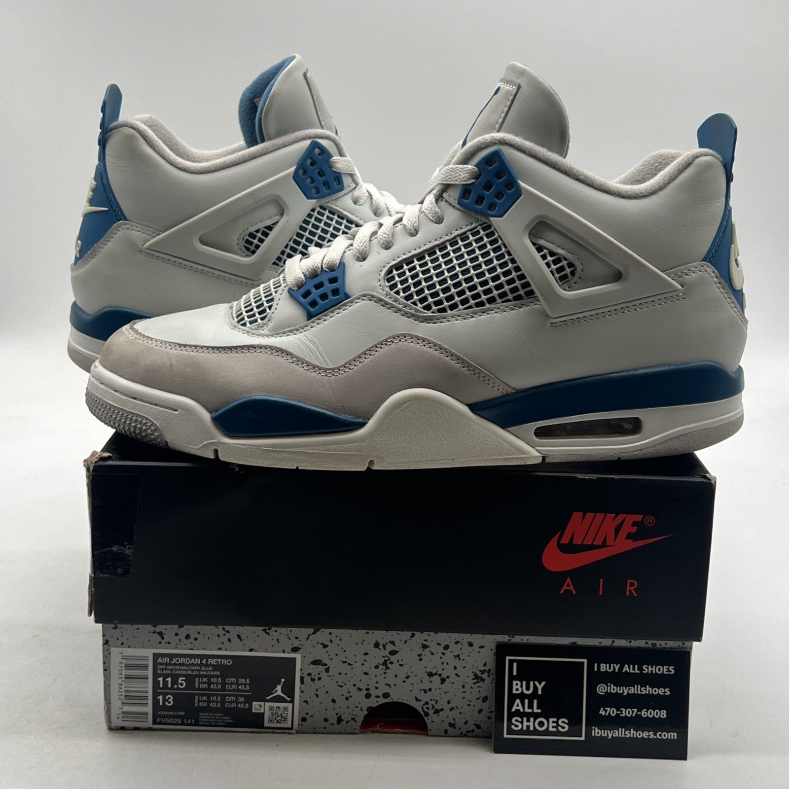 Size 11.5 - Air Jordan 4 Retro 2024 Military Blue (FV5029-141)