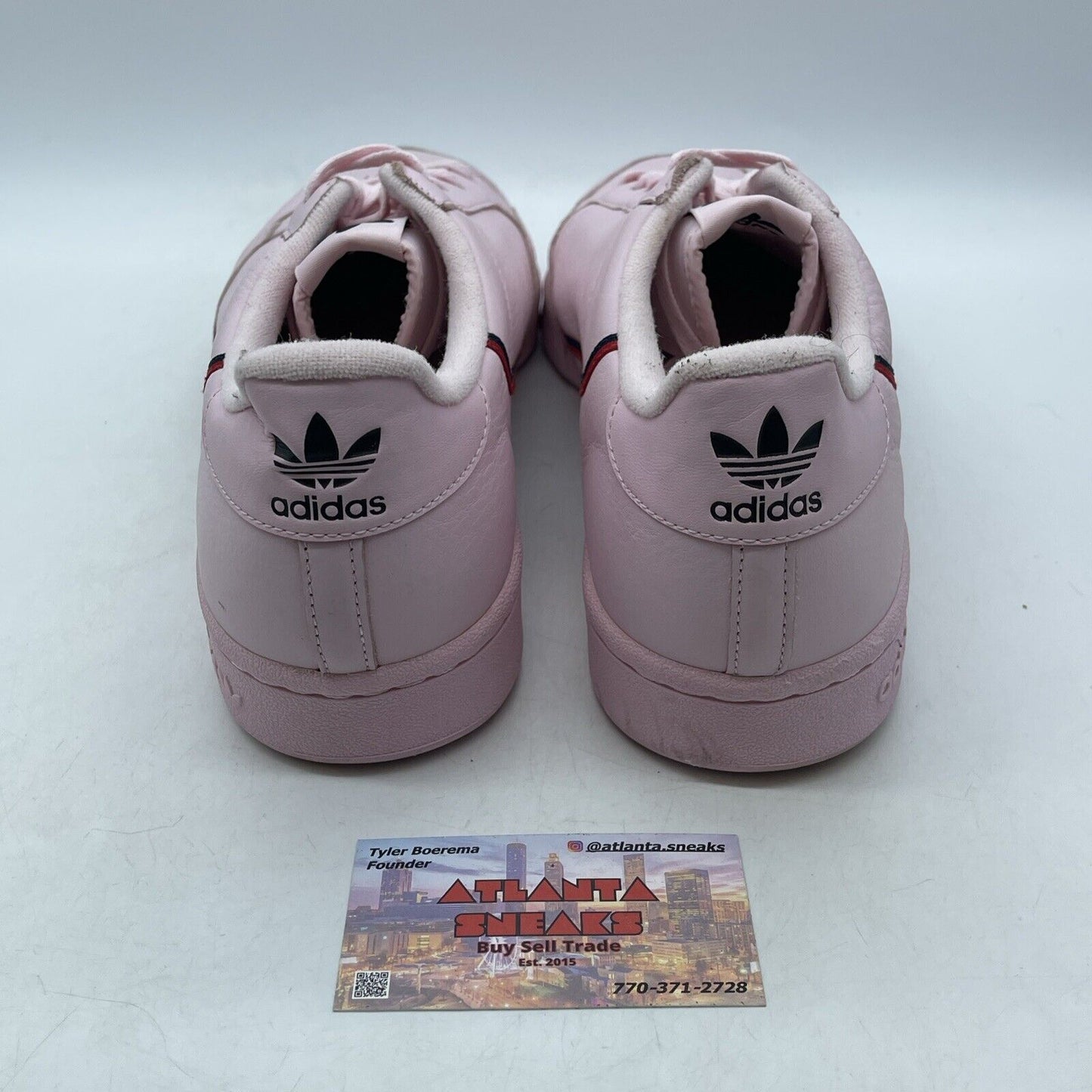 Size 12 - adidas Continental 80 Clear Pink Blue Red Black Leather (B41679)