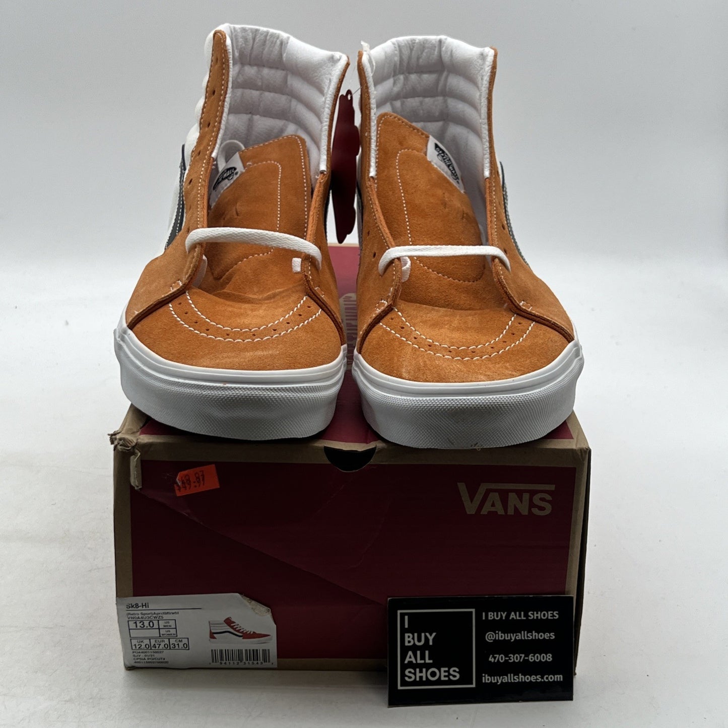 Size 13 - Vans Sk8- High Retro Sport - Apricot Buff (VN0A4U3CWZ5)
