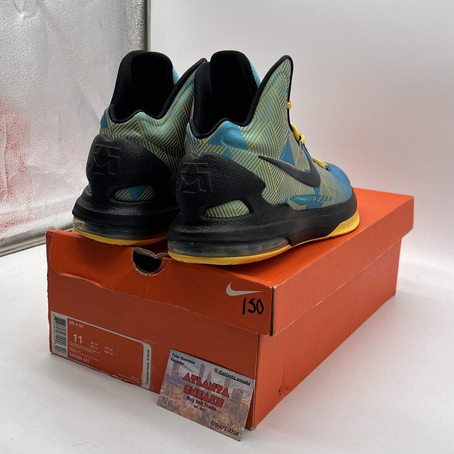 Size 11 - Nike KD 5 N7 - Yellow Blue Navy Black (599294-447)