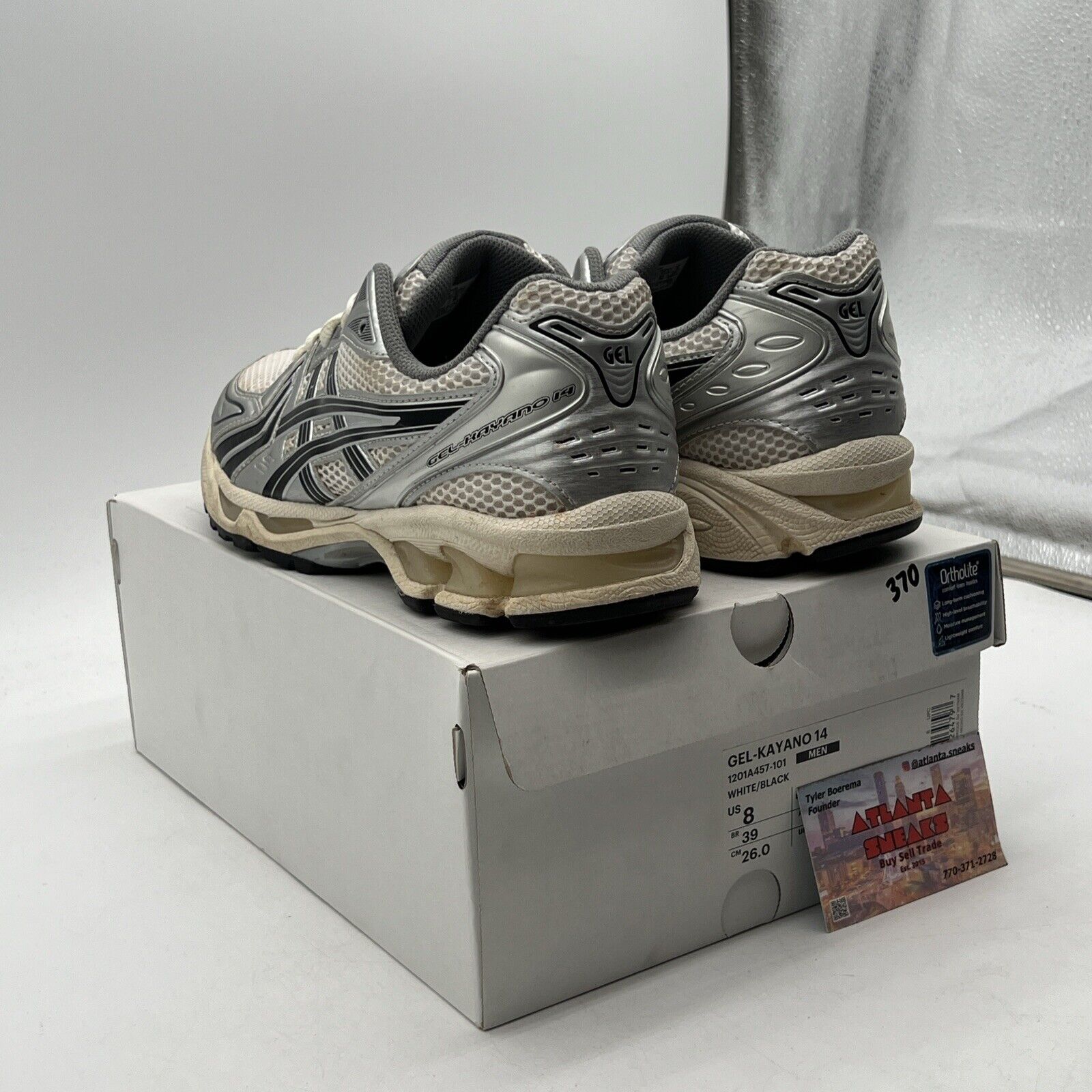 Size 8 - ASICS JJJJound x Gel Kayano 14 Silver Black (1201A457-101)