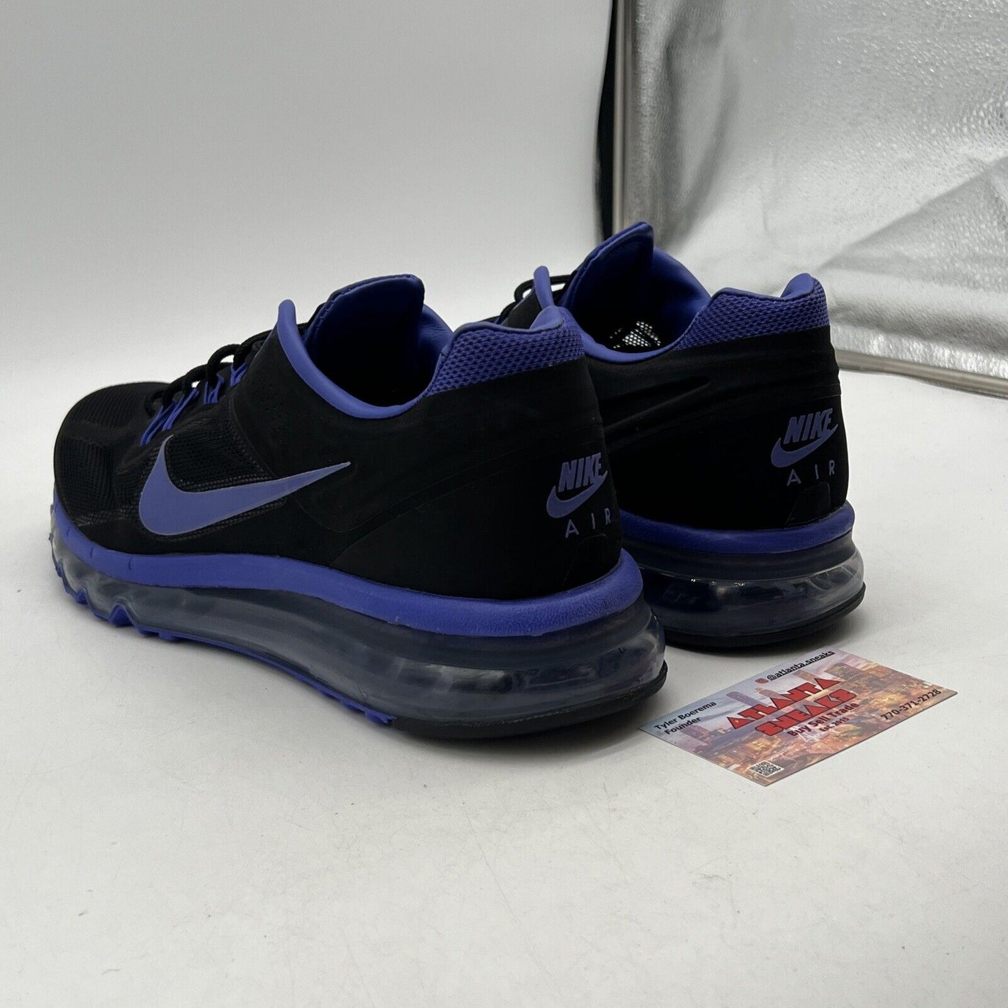 Size 11.5 - Nike Air Max EXT Running Shoes Black Purple Violet 2013 (554967-051)