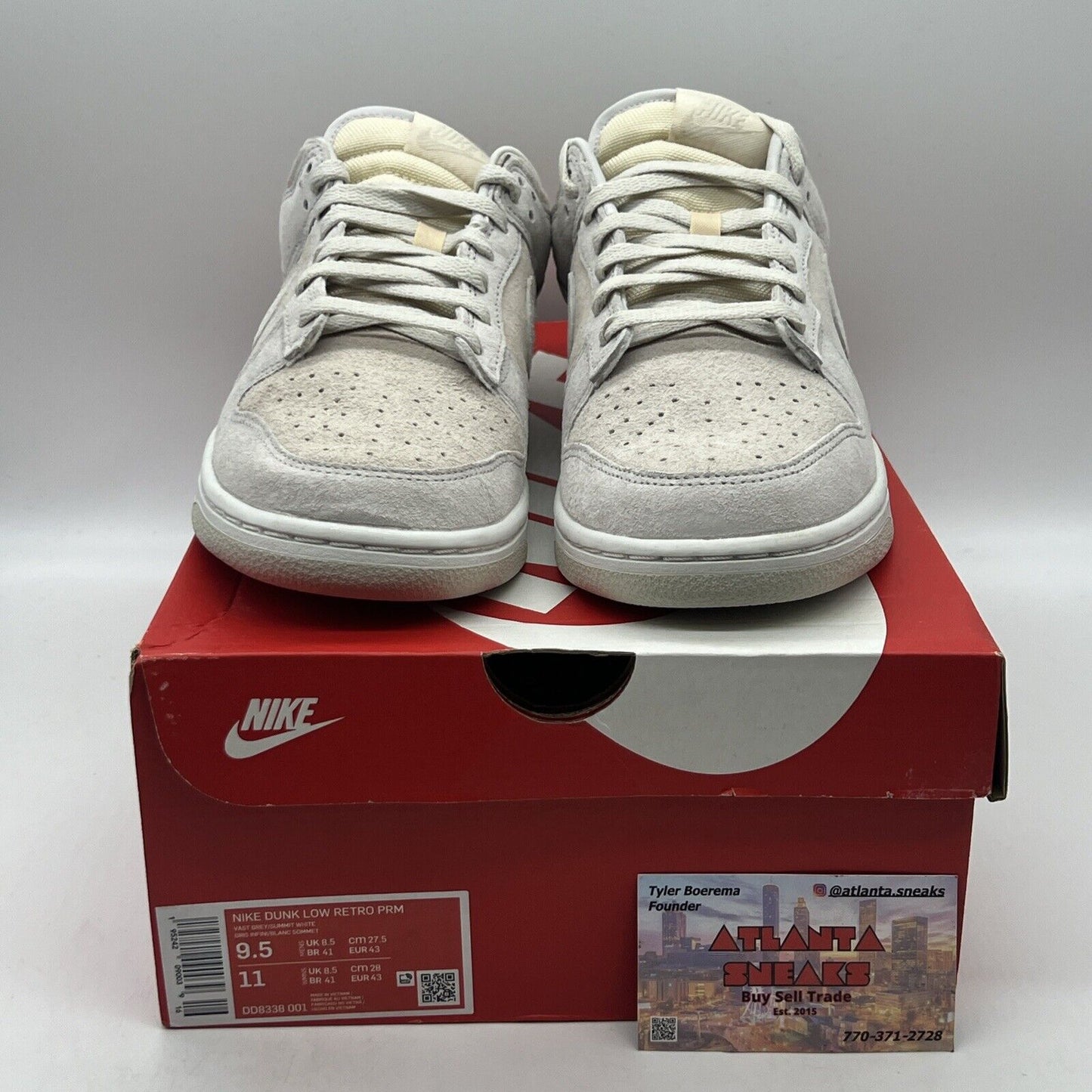 Size 9.5 - Nike Dunk Low Premium Vast Gray Brand New Og All