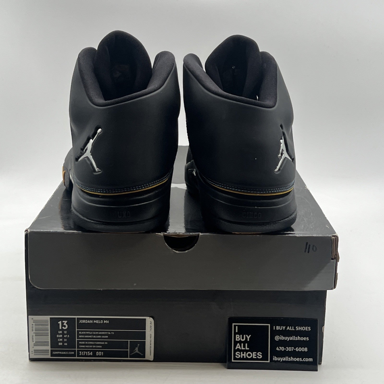 Size 13 - Jordan Melo M4 Black - (317154-001)