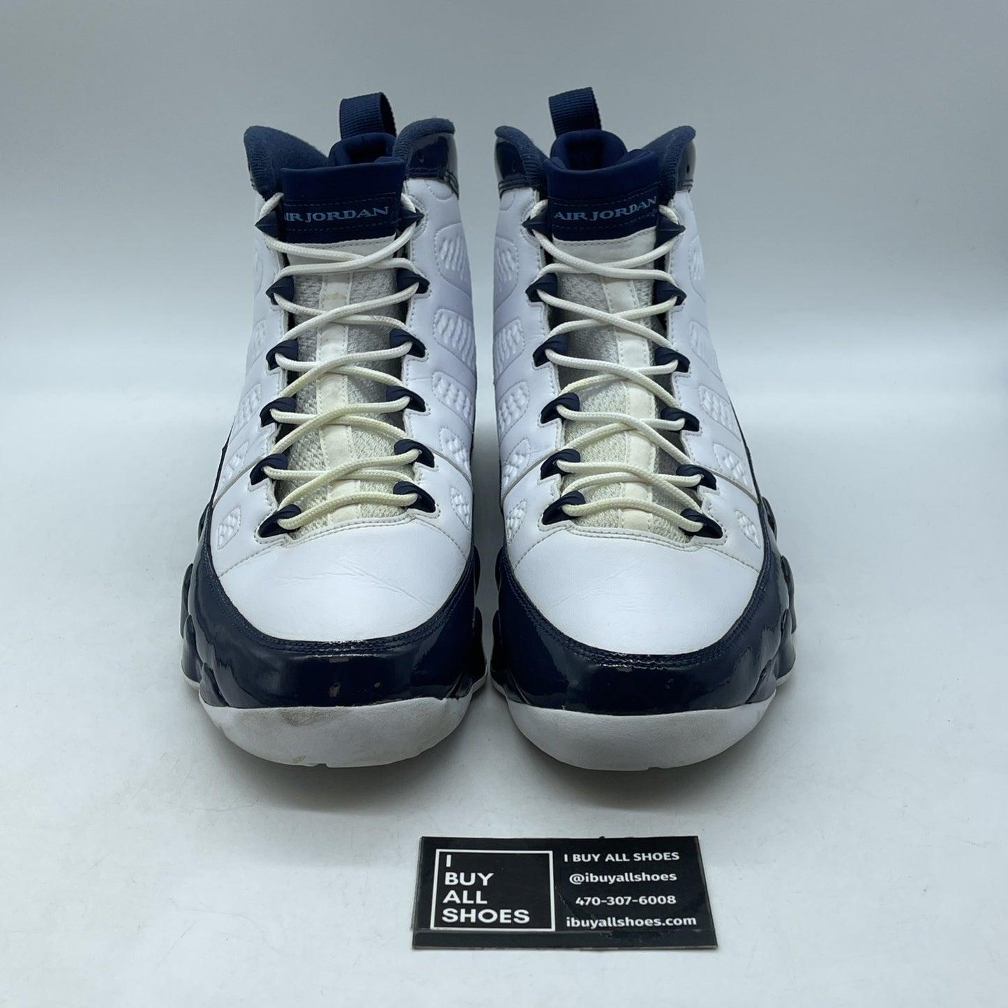 Size 13 - Air Jordan 9 Retro UNC White Blue Leather (302370-145)