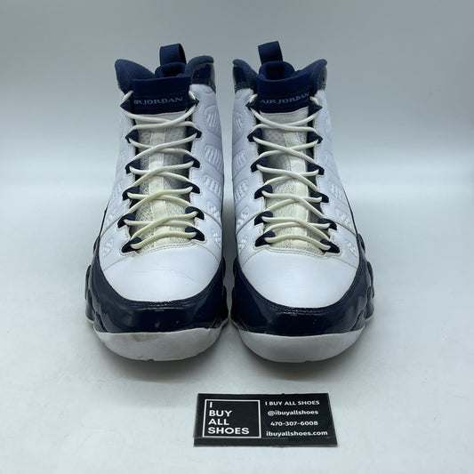Size 13 - Air Jordan 9 Retro UNC White Blue Leather (302370-145)