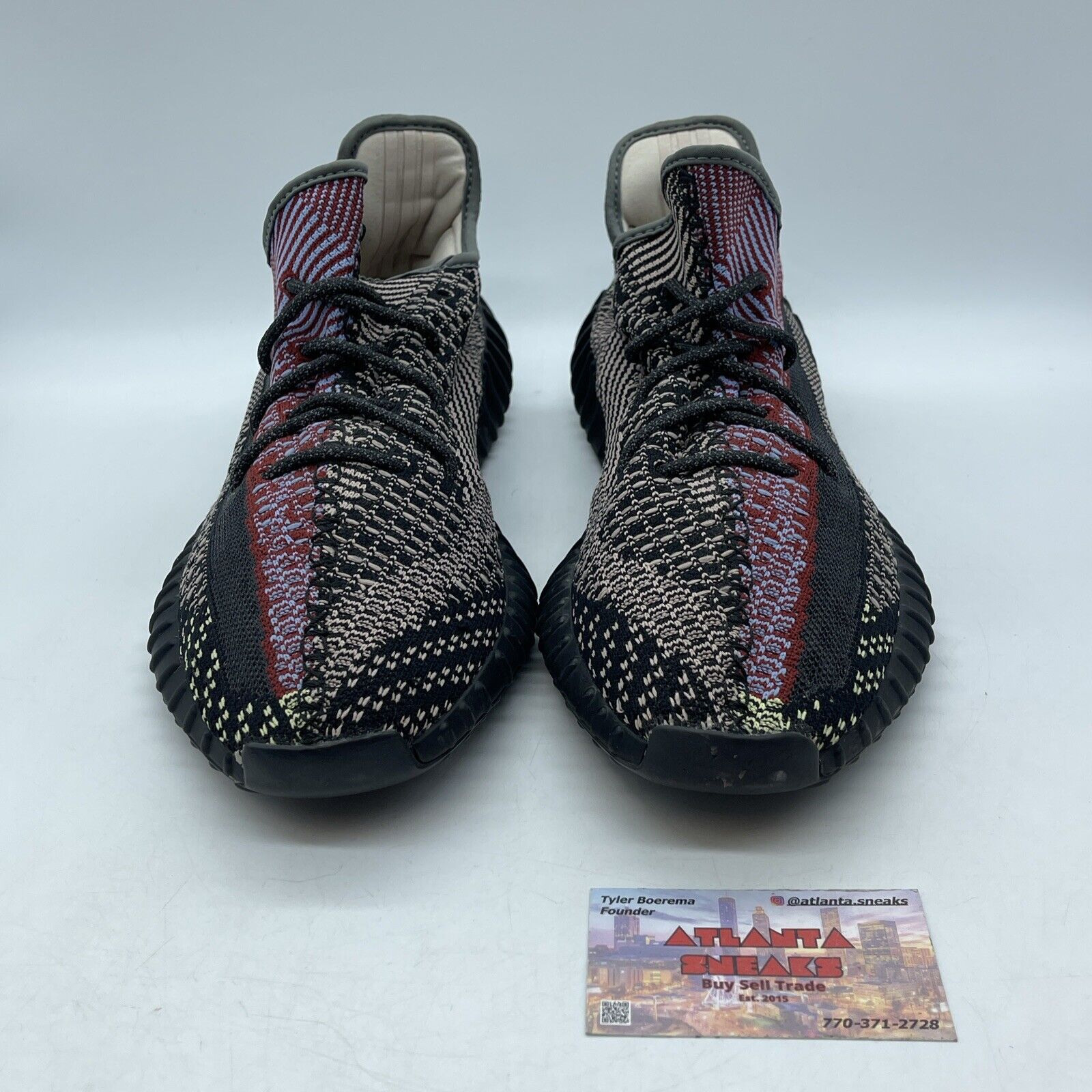 Size 13.5 - adidas Yeezy Boost 350 V2 Yecheil Non-Reflective Black Red (FW5190)