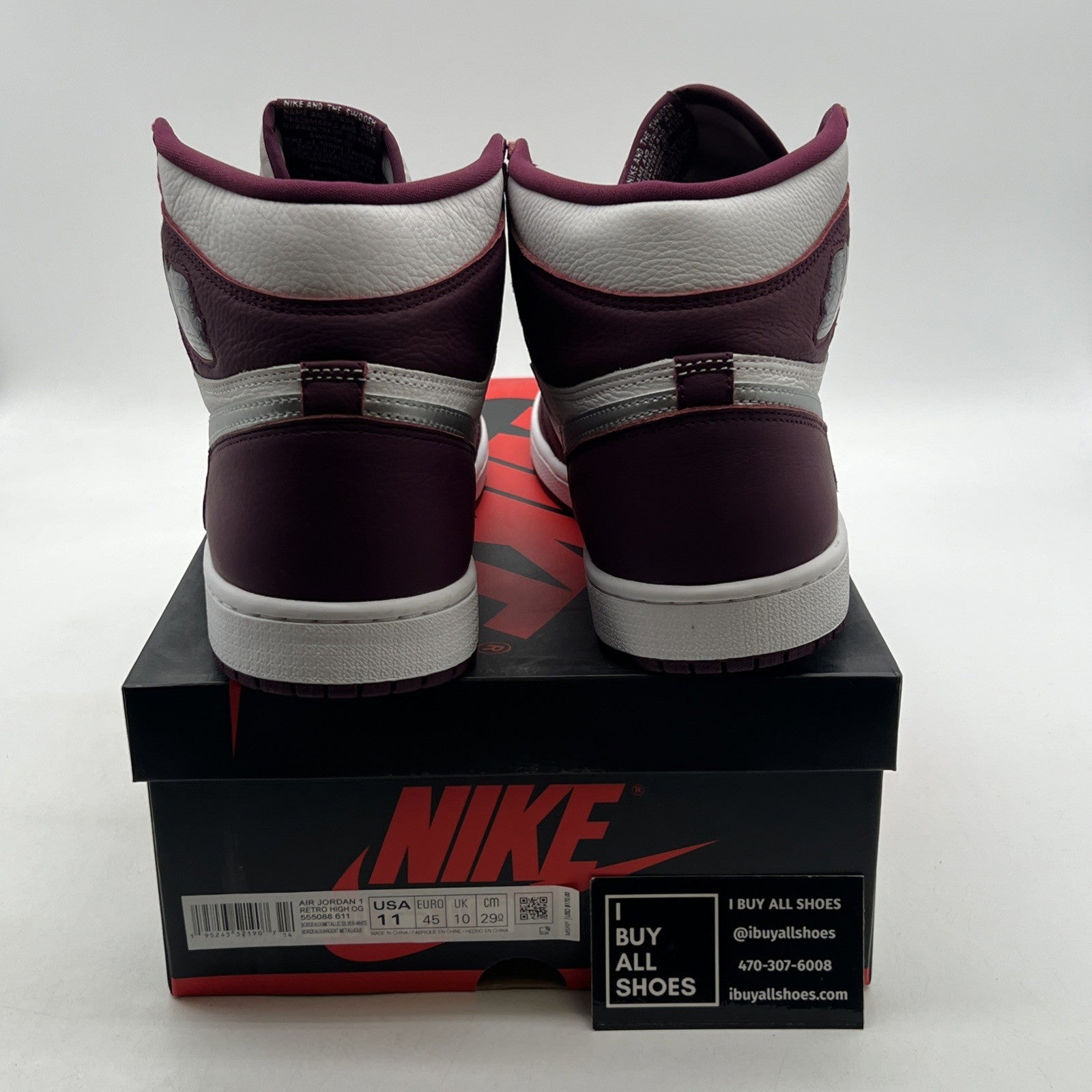 Size 11 - Air Jordan 1 Retro High OG Bordeaux (555088-611)