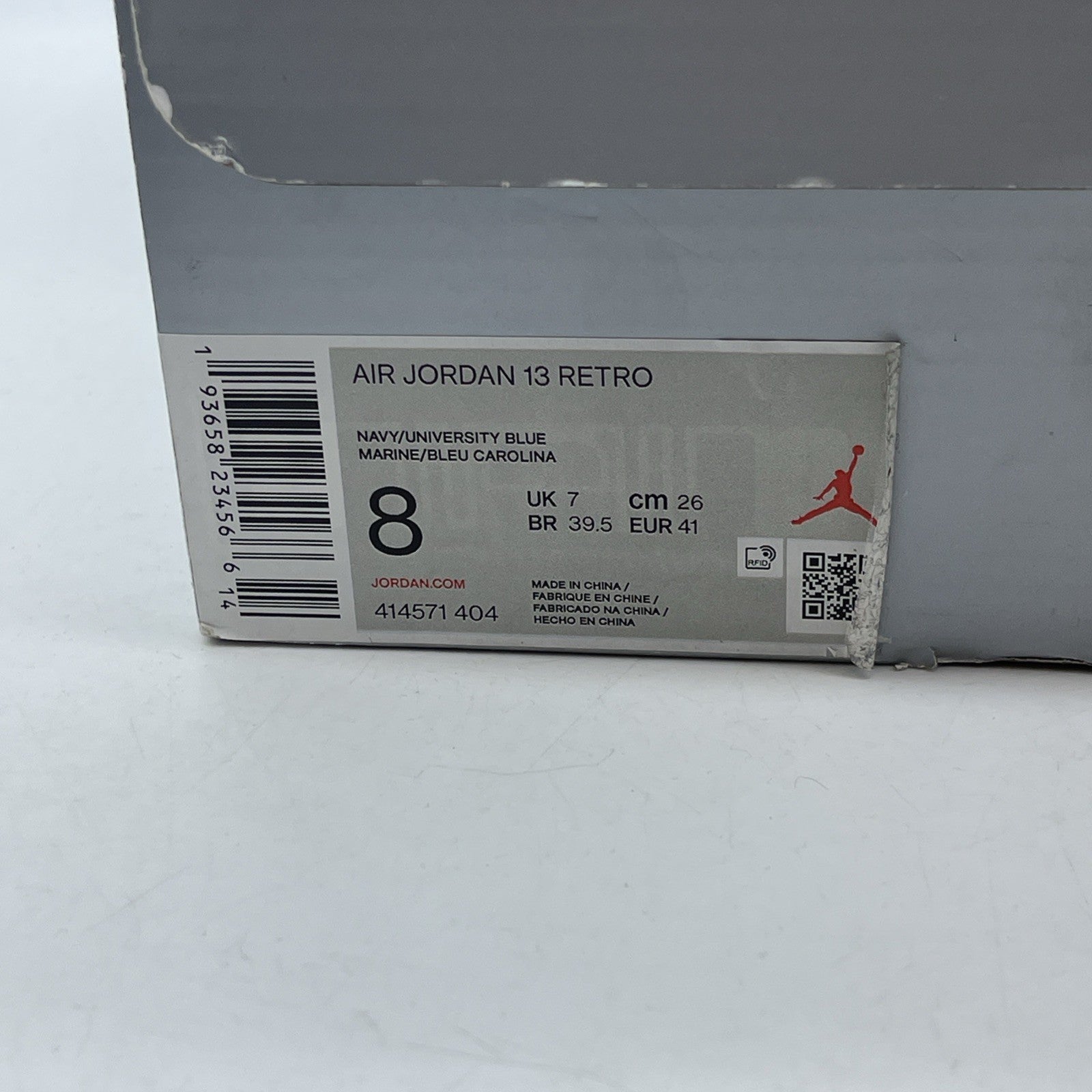 Size 8 - Jordan 13 Retro Mid Flint Blue Grey White Suede Leather (414571-404)