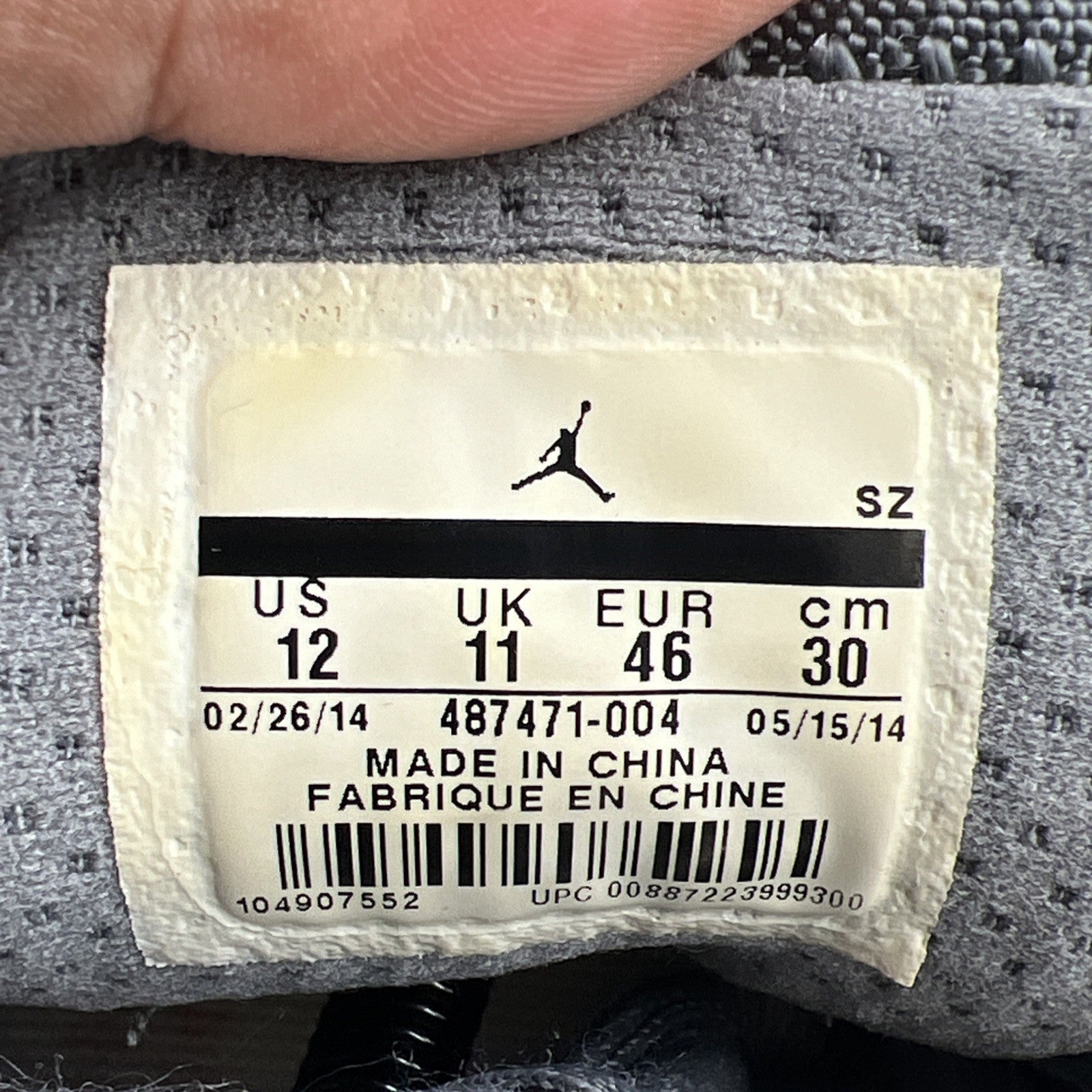 Size 12 - Air Jordan 14 Retro Wolf Grey (487471-004)