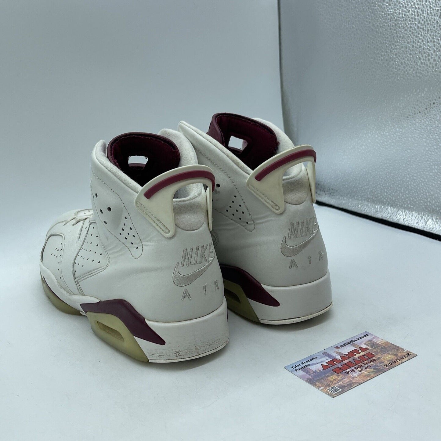 Size 11 - Air Jordan 6 Retro 2015 Maroon Tan White Leather (384664-116)